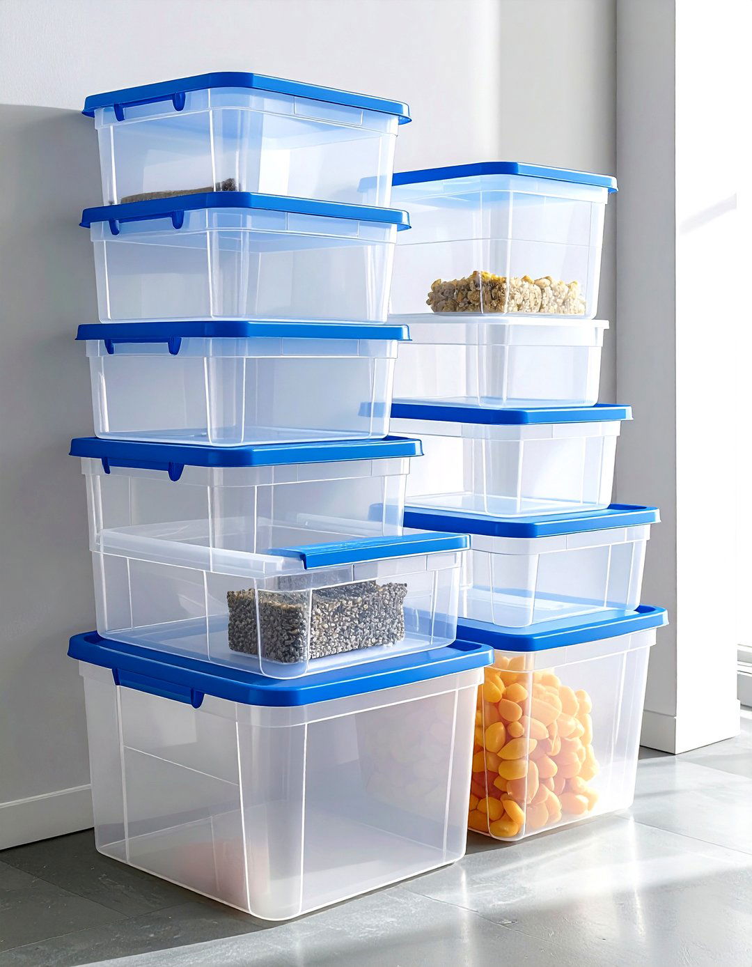 Clear Plastic Storage Bins - 30 living room closet organization