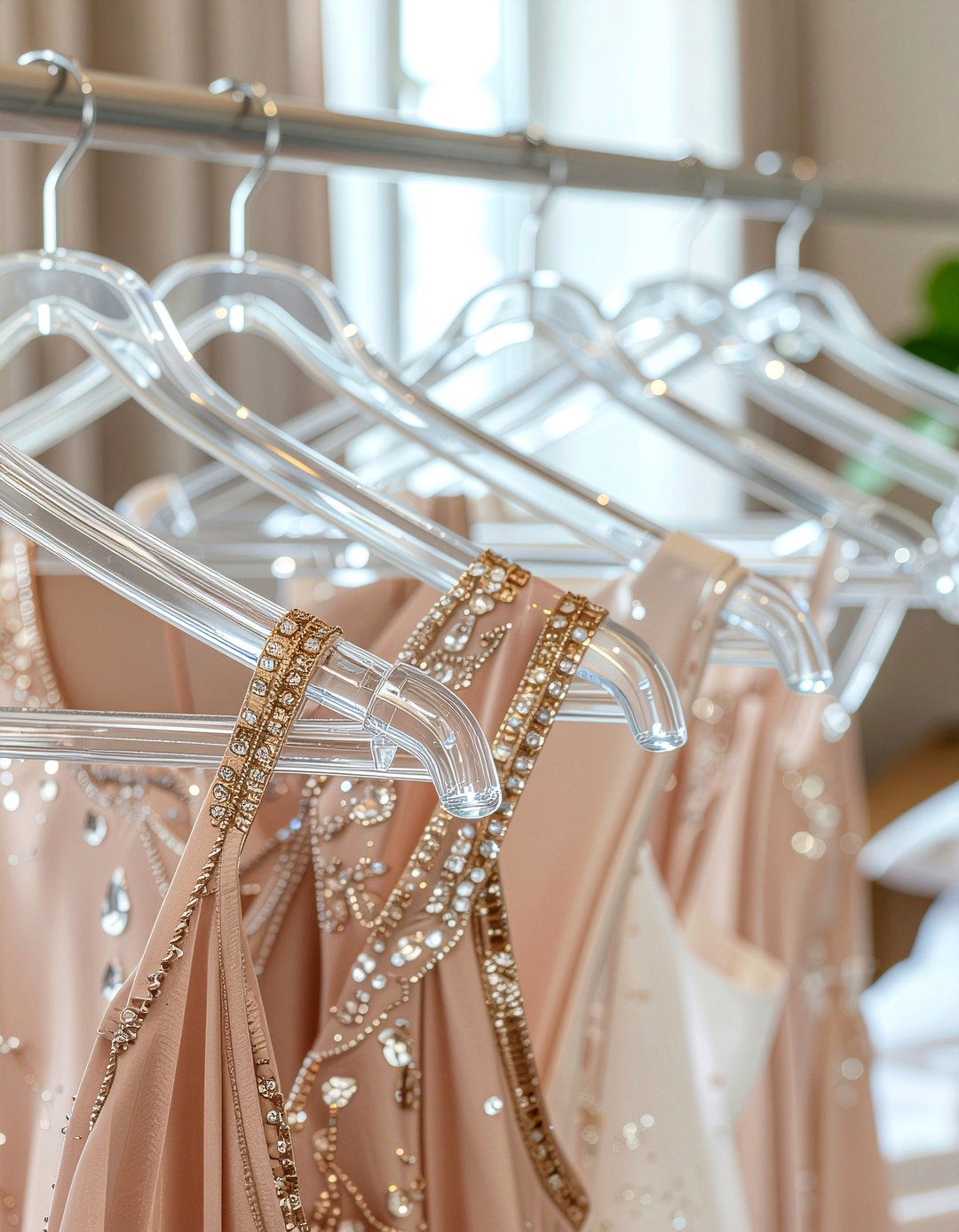 Clear acrylic hangers - 30 bedroom clothes hangers