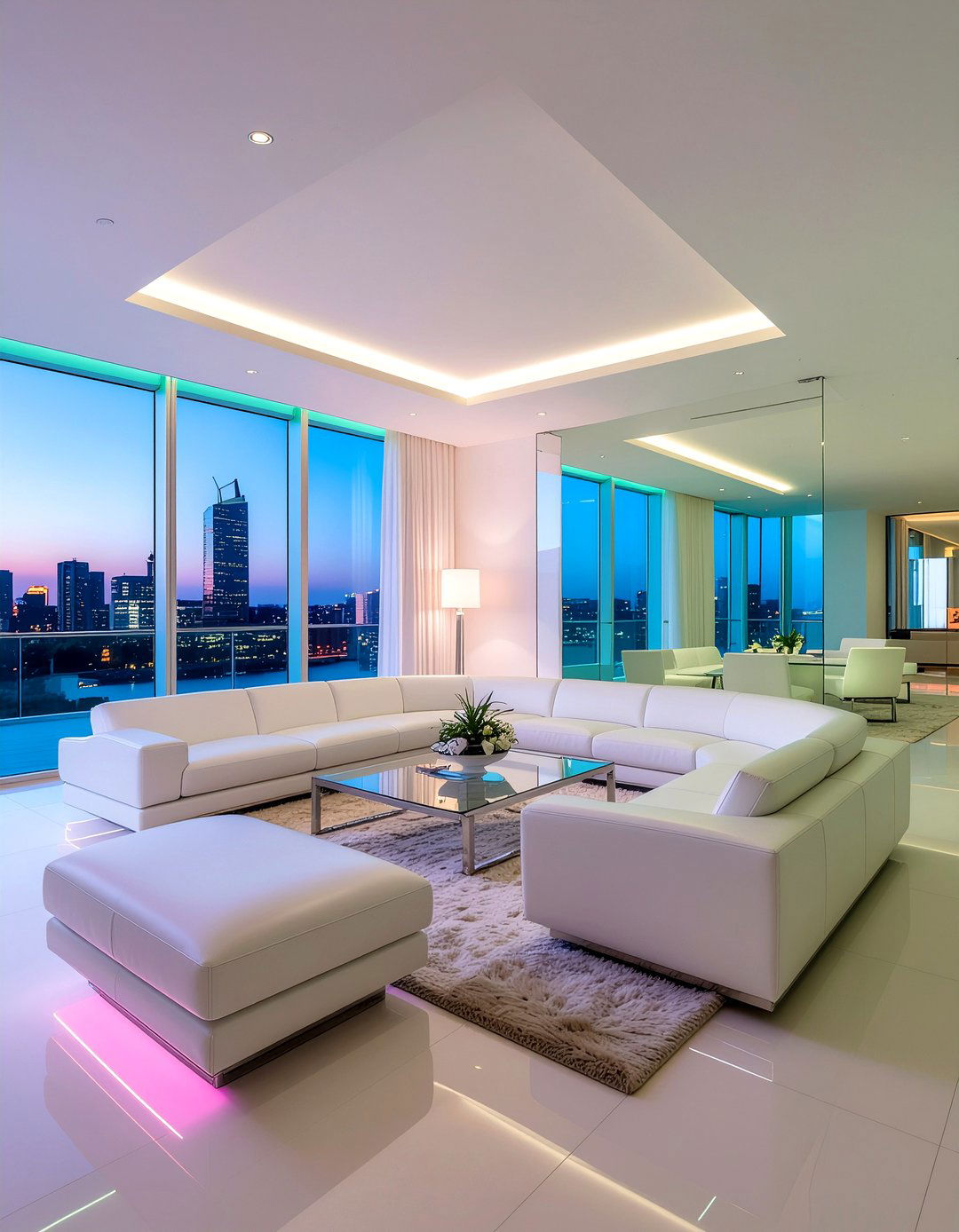 Clear acrylic partition - 30 living room screen ideas