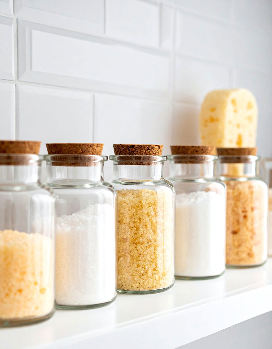 Clear apothecary jars - 30 bathroom shopping list ideas