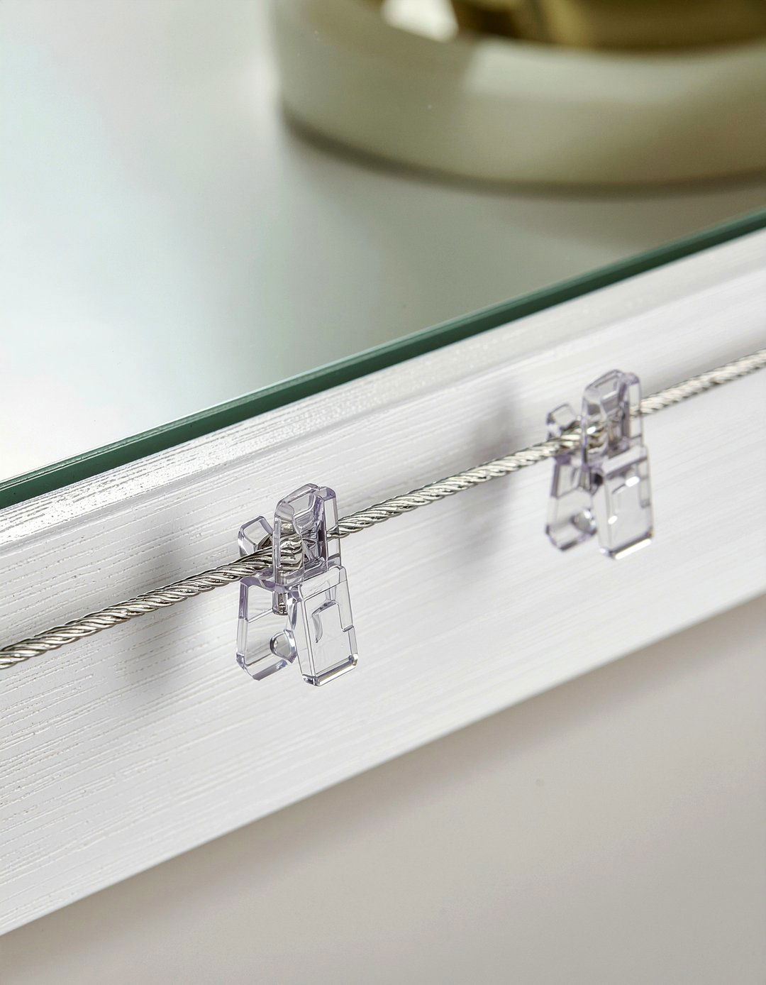 Clear cable clips - 30 bedroom cable organizers