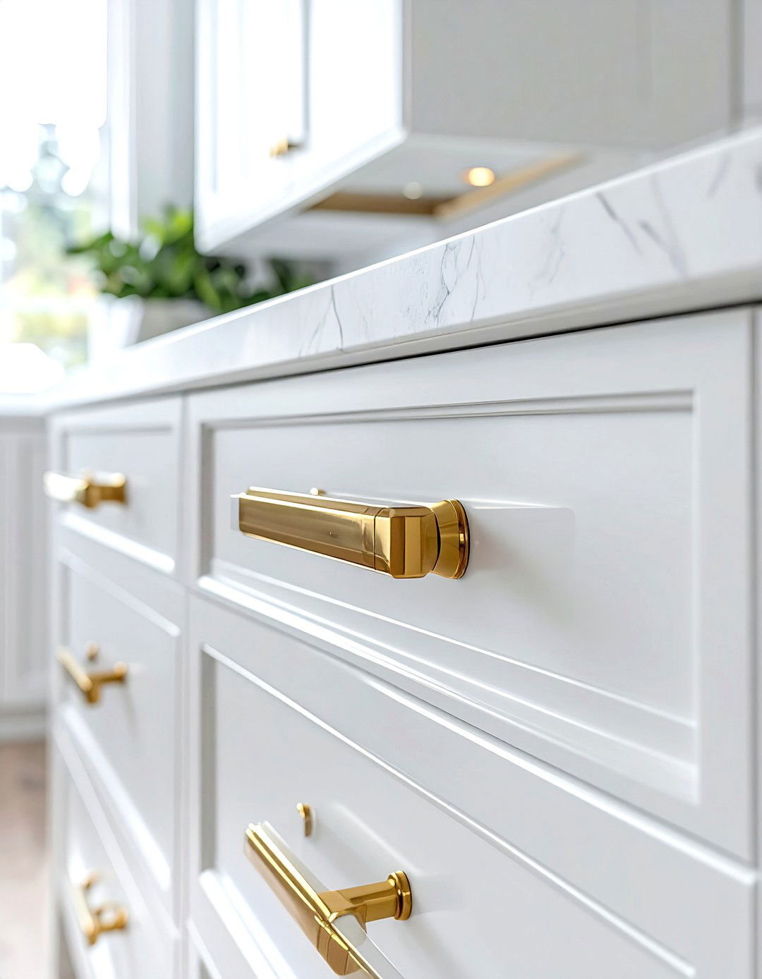 Clear drawer pulls - 30 lucite decor ideas