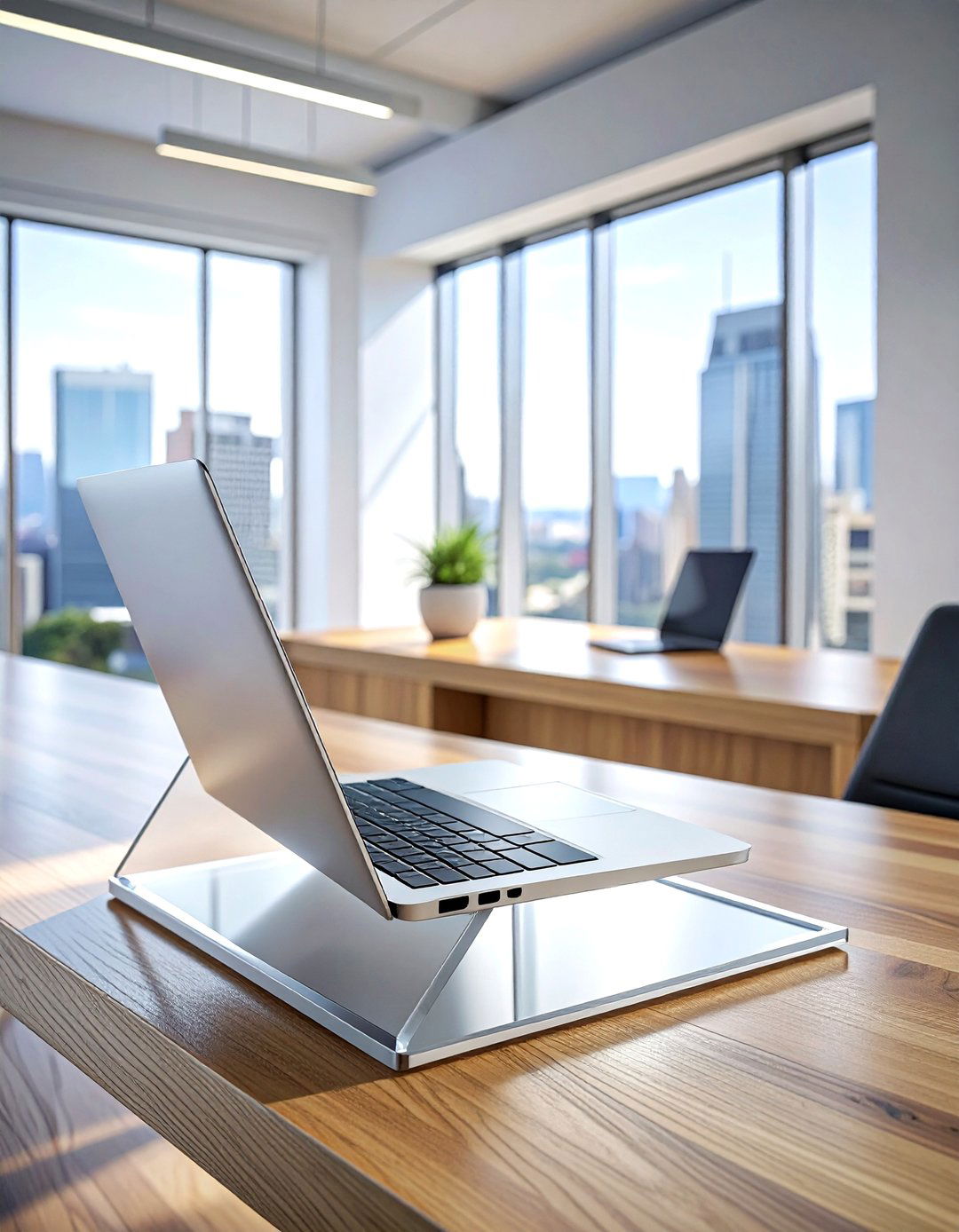 Clear laptop stand - 30 lucite decor ideas