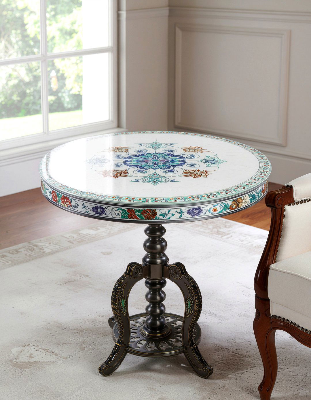 Cloisonne Accent Table - 30 living room Chinese furniture ideas