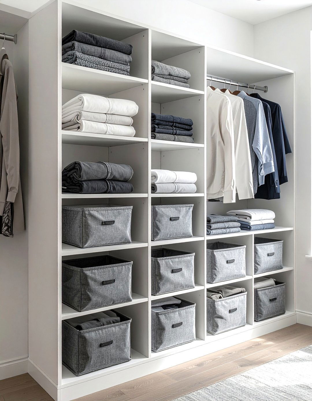 Closet Fabric Cube Organizer - 30 storage box ideas
