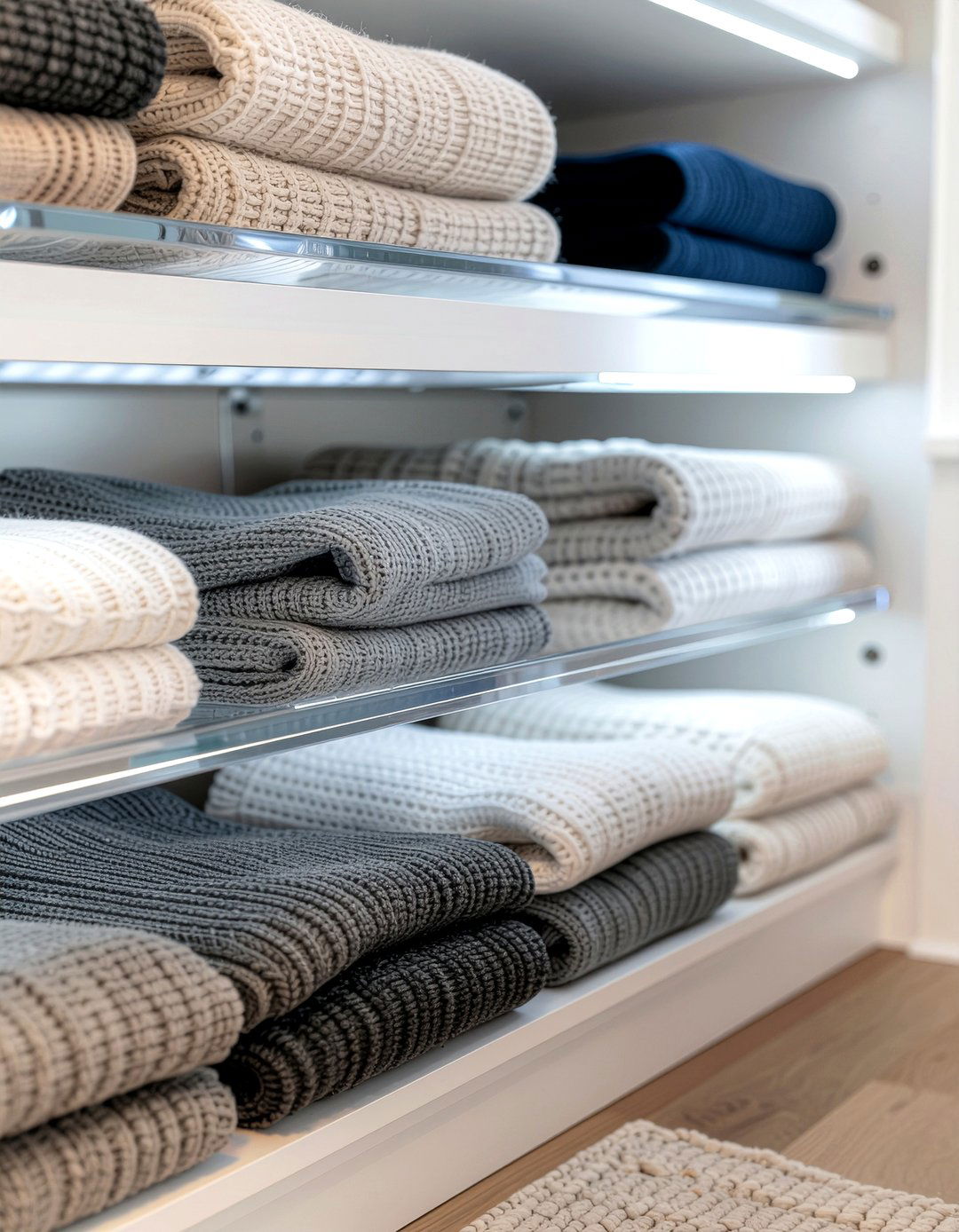 Closet shelf divider - 30 bedroom storage tips