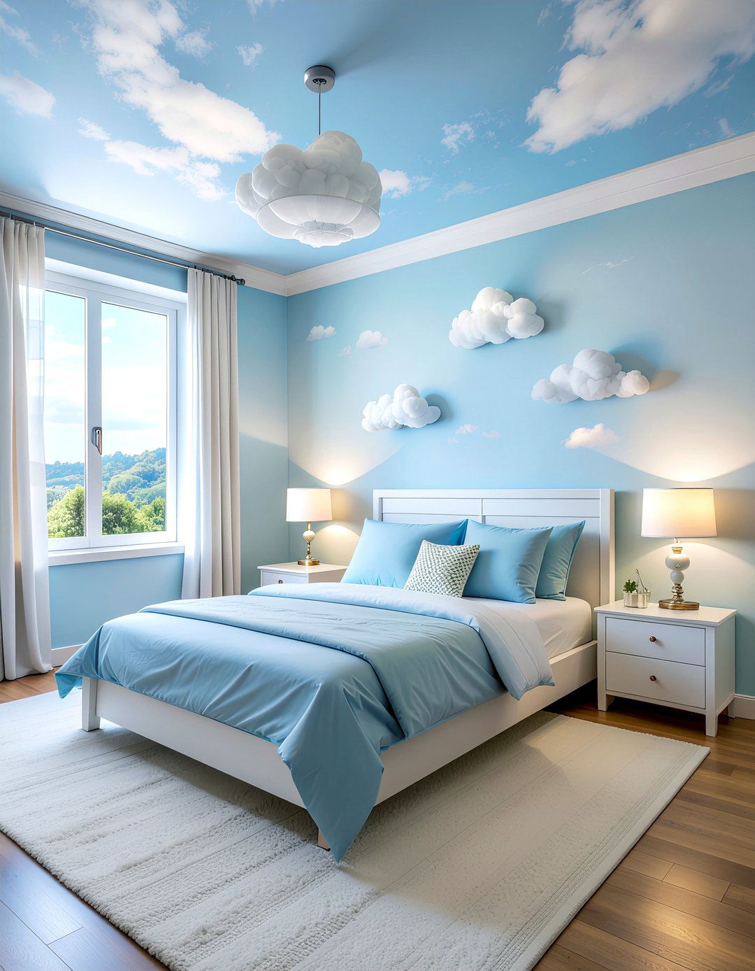 Cloud wall decals - 30 bedroom wall stickers