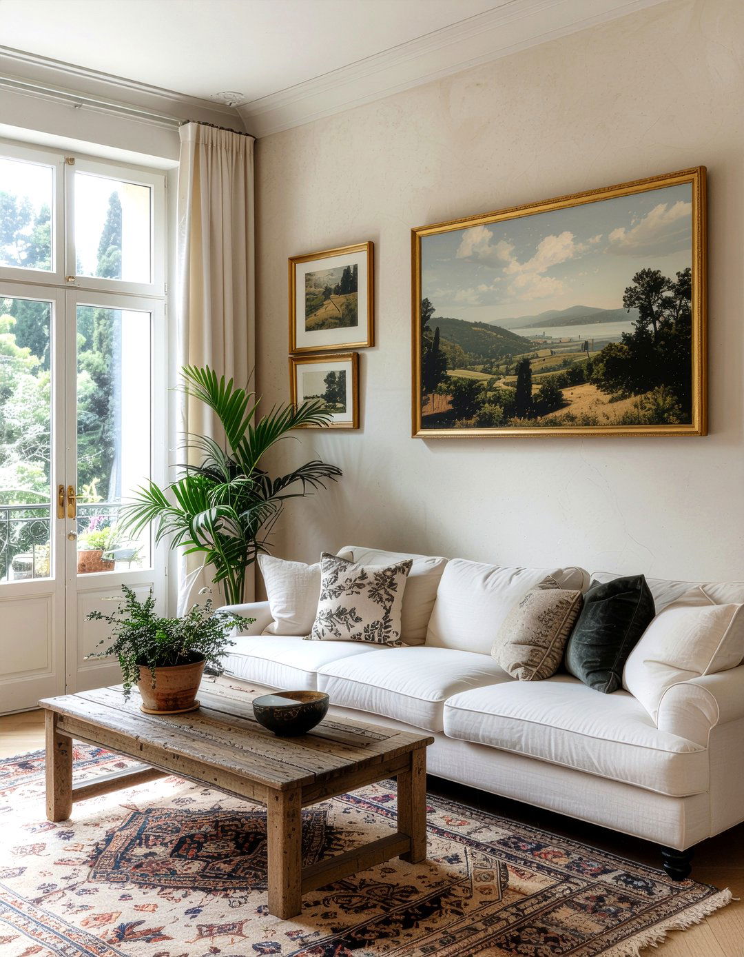 Cluttered Gallery Wall Art - 30 Tuscan living room ideas
