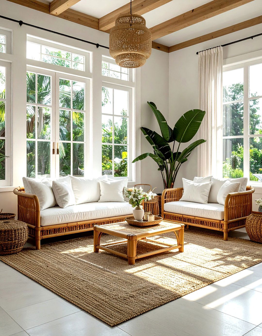 Coastal Bamboo Furniture Style - 30 world traveler decor ideas