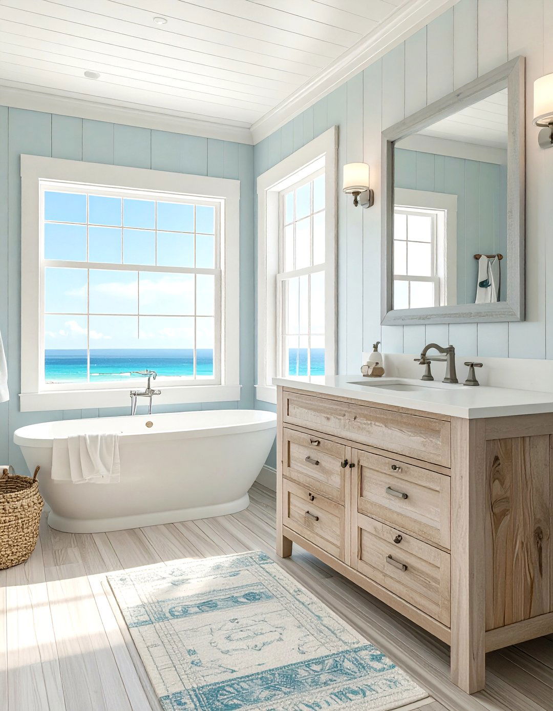 Coastal Bathroom - 30 bedroom to bathroom conversion ideas