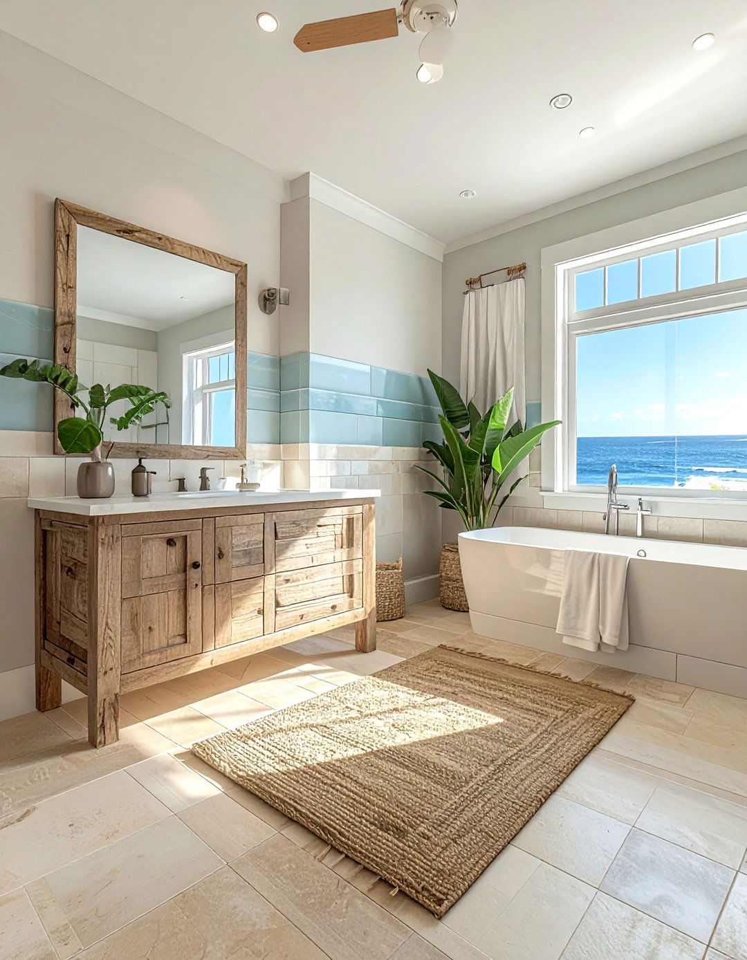 Coastal Bathroom - 30 shared bathroom ideas