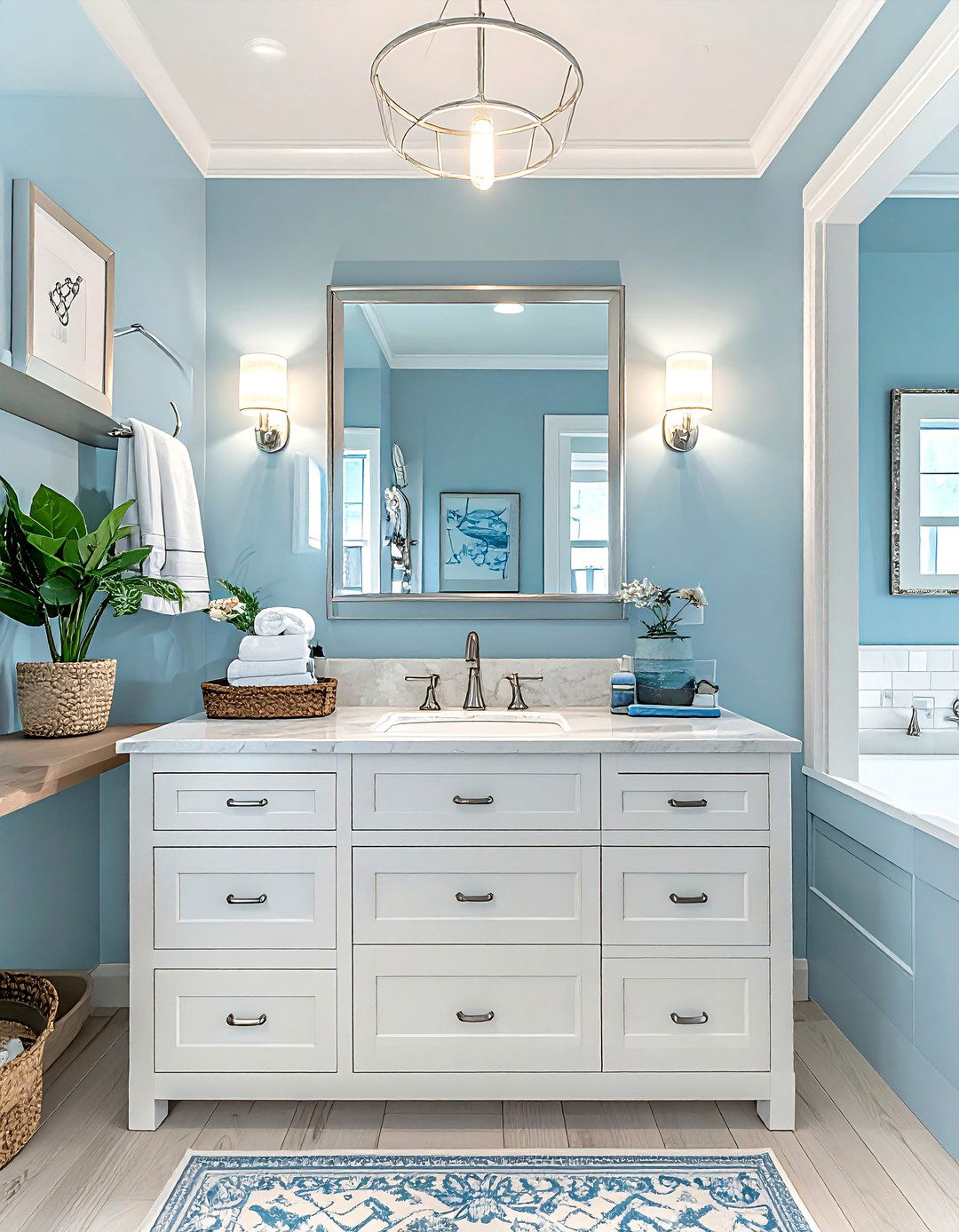 Coastal Bathroom Polished Nickel Decor - 30 polished nickel bathroom ideas