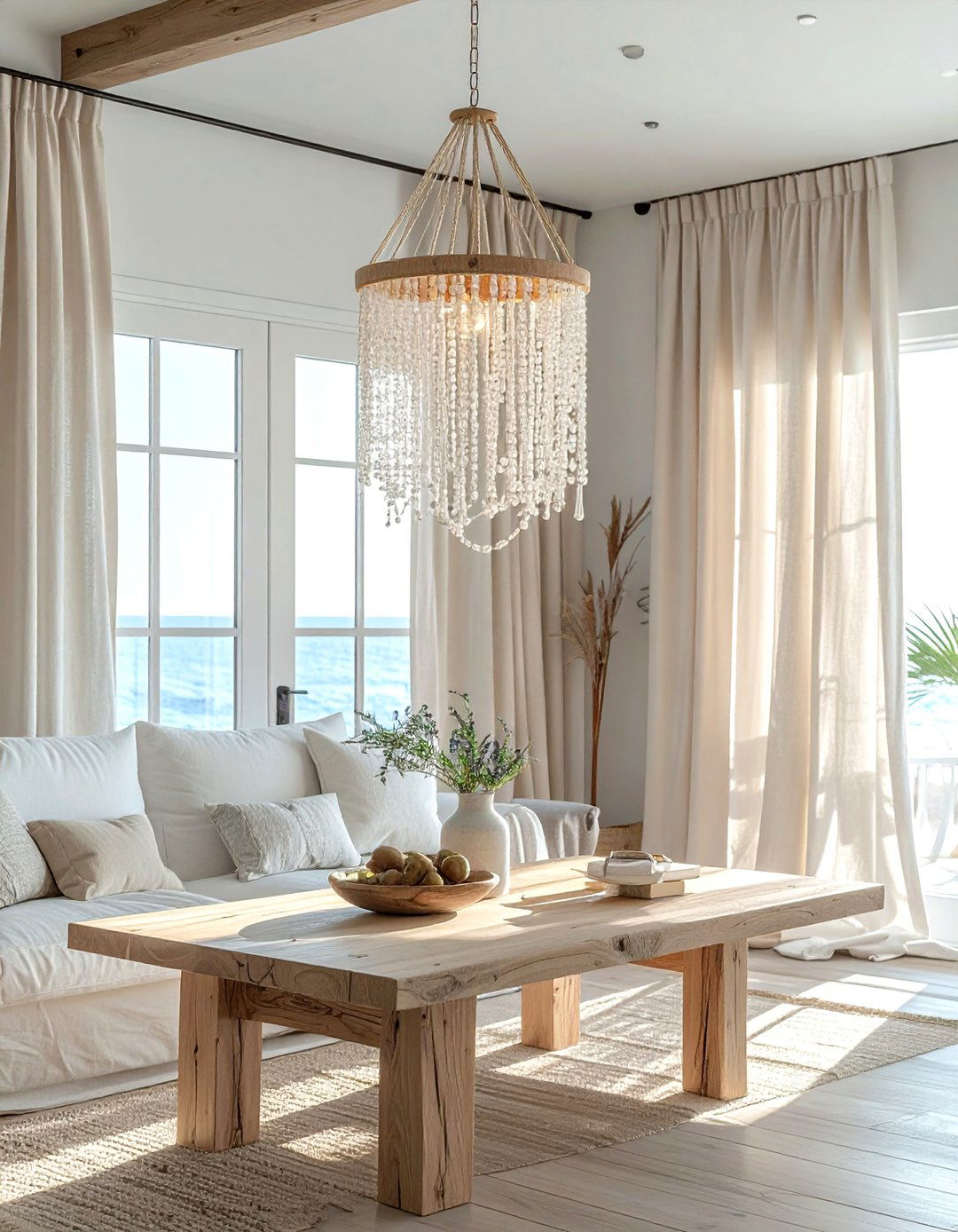 Coastal Beaded Light - 30 semi-flush dining room light ideas