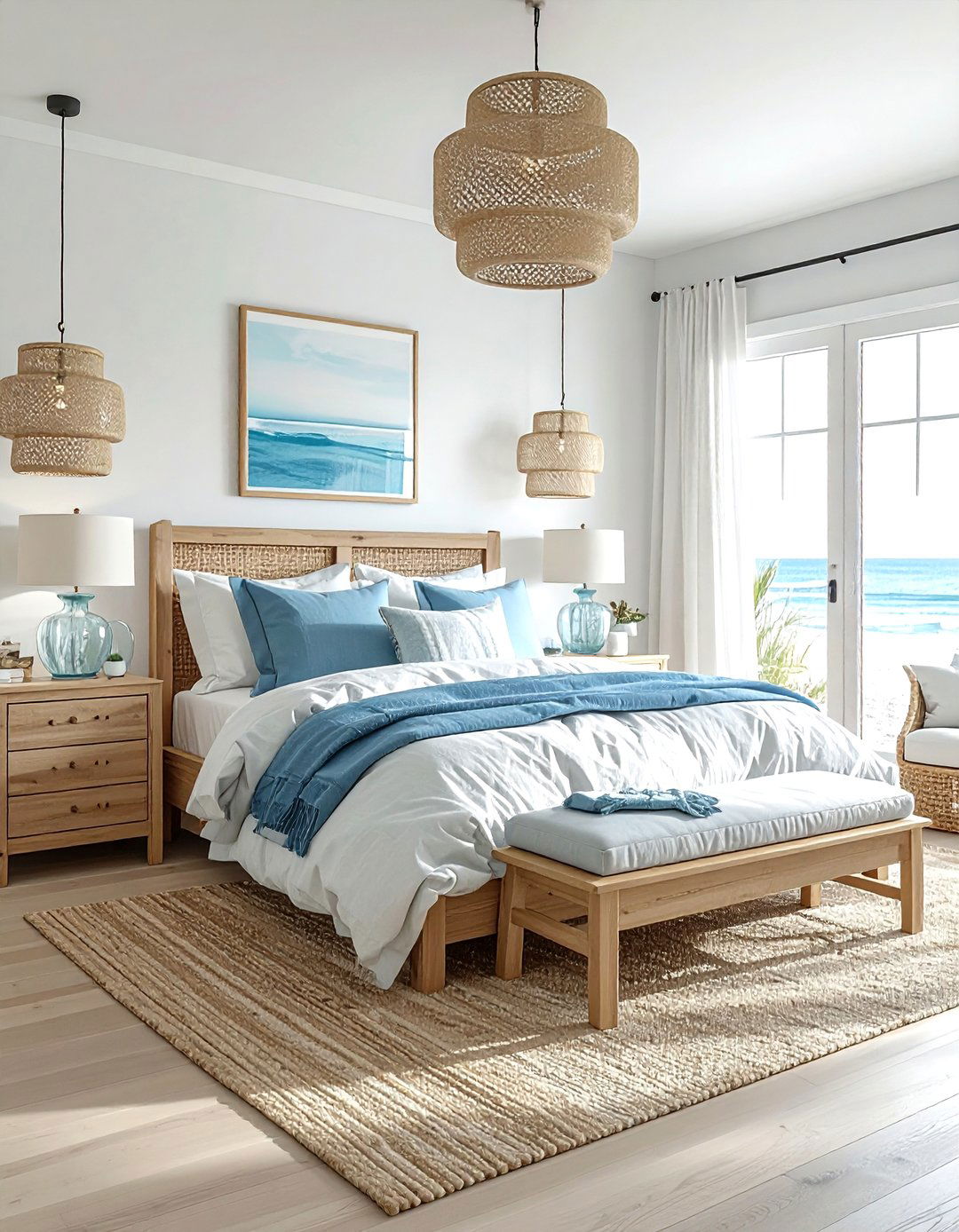 Coastal Bedroom - 30 cozy bedroom settings