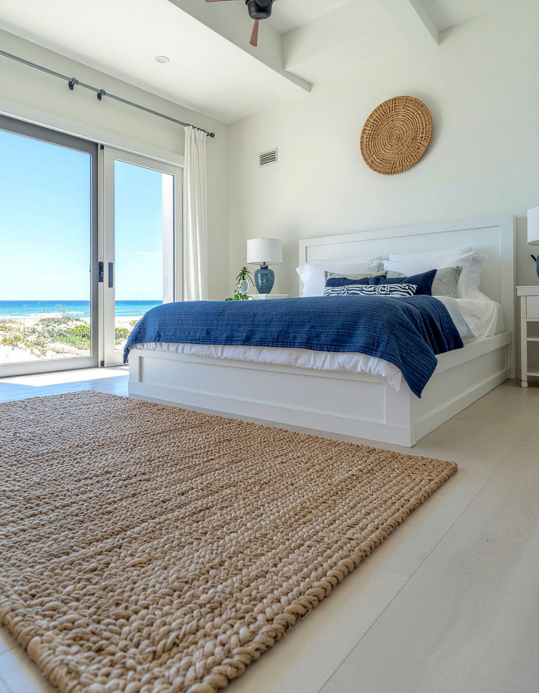 Coastal Bedroom Sisal Rug - 30 sisal bedroom ideas