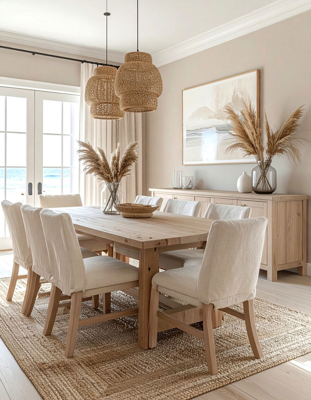 Coastal Beige Dining Room - 30 beige dining room decor ideas