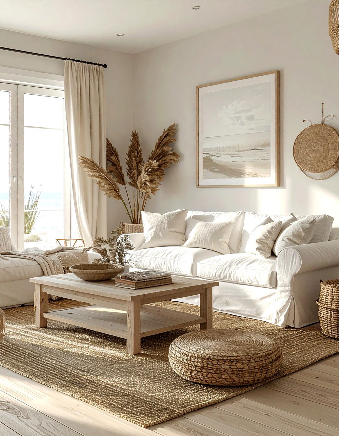 Coastal Beige Living Room - 30 beige living room design ideas