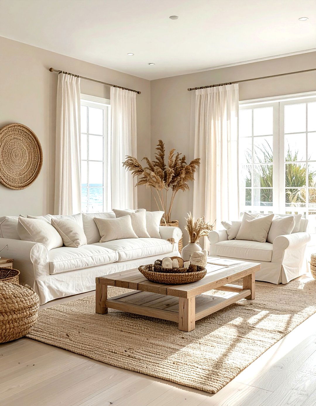Coastal Beige Living Room - 30 living room beige walls