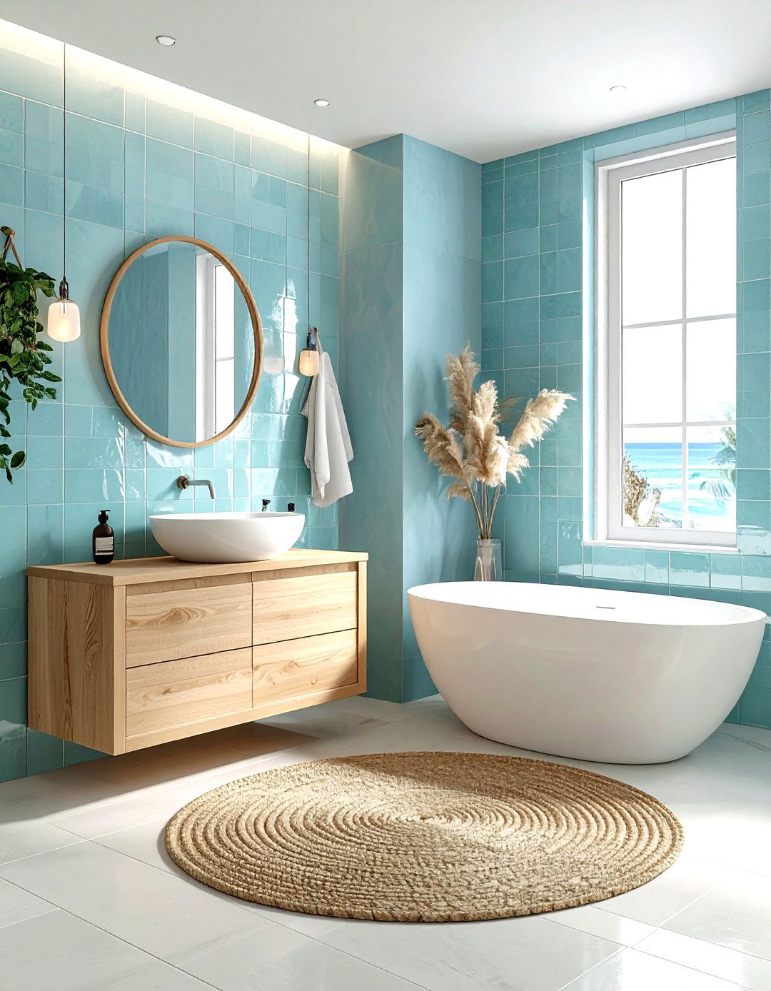 Coastal Blue Bathroom - 30 blue decor ideas
