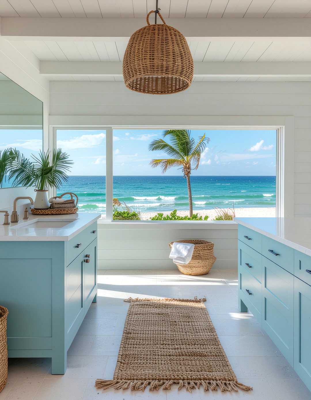 Coastal Blue Bathroom - 30 cozy bathroom settings