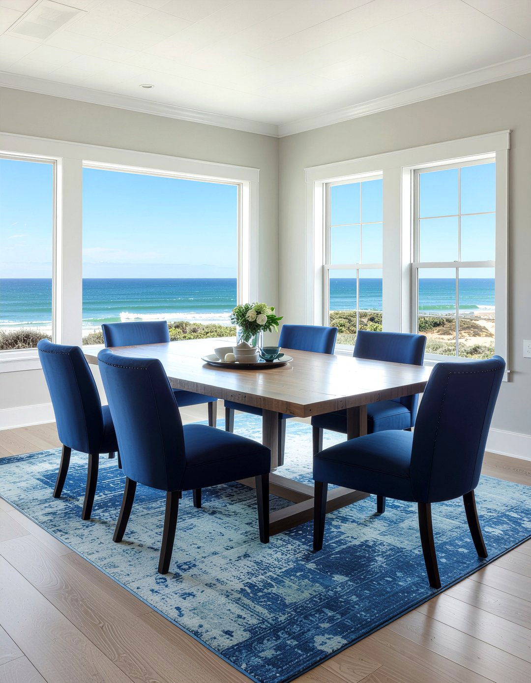 Coastal Blue Dining Room - 30 California dining room ideas