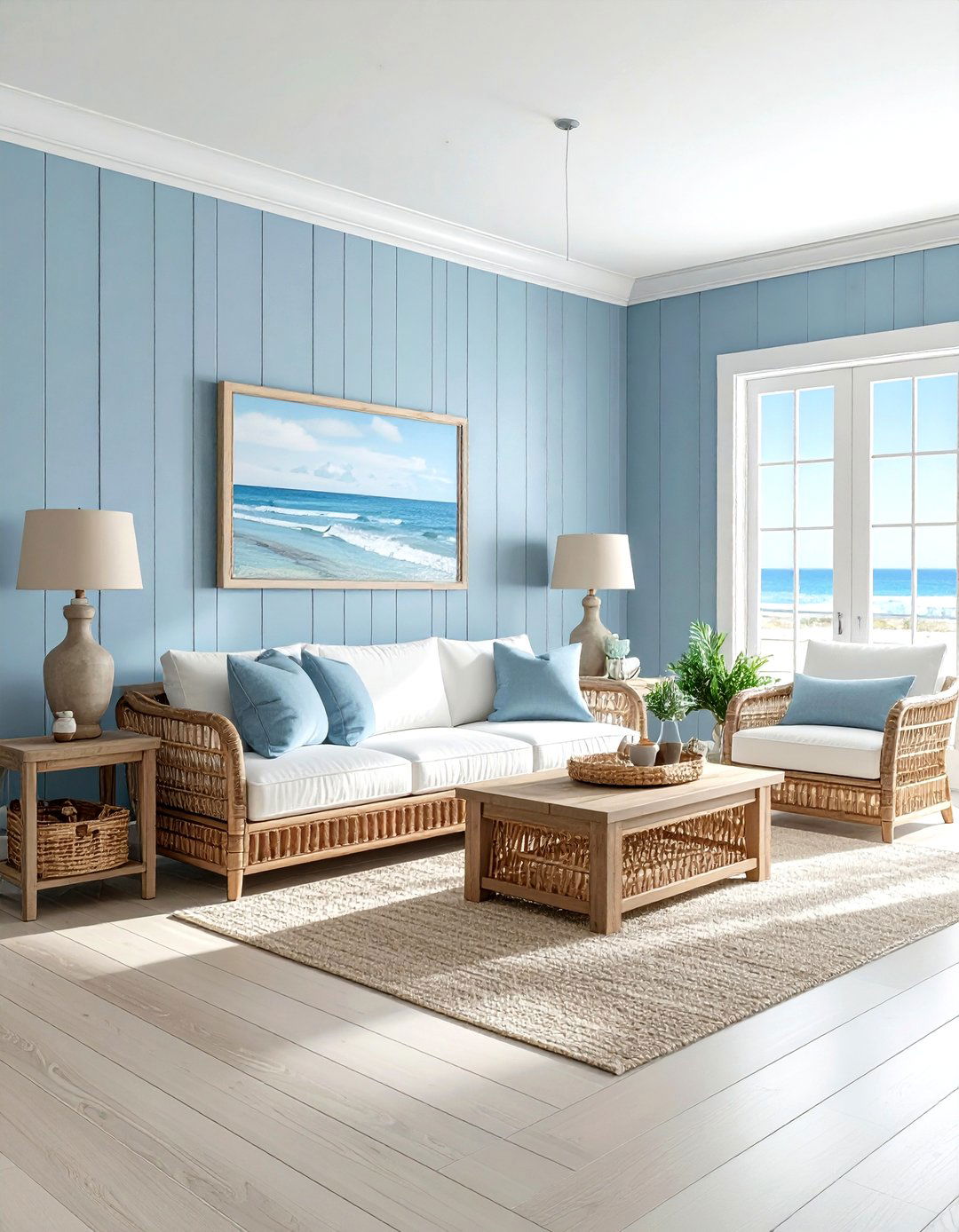 Coastal Board And Batten - 30 living room board and batten ideas