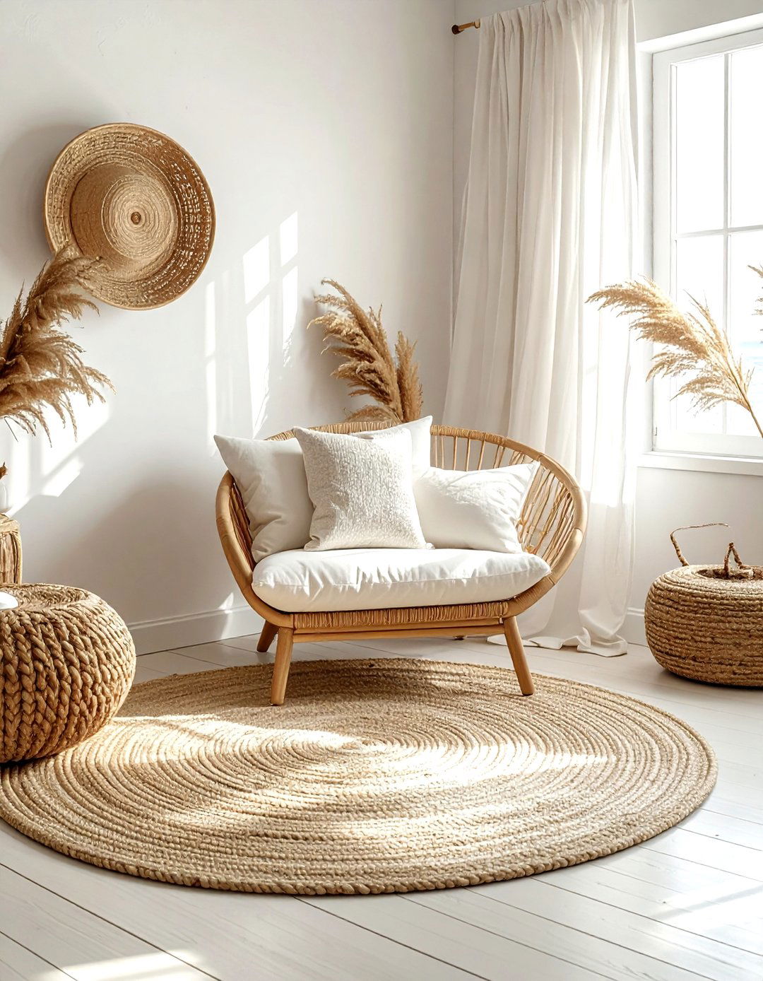 Coastal Boho Cream Living Room - 30 bohemian cream living room ideas