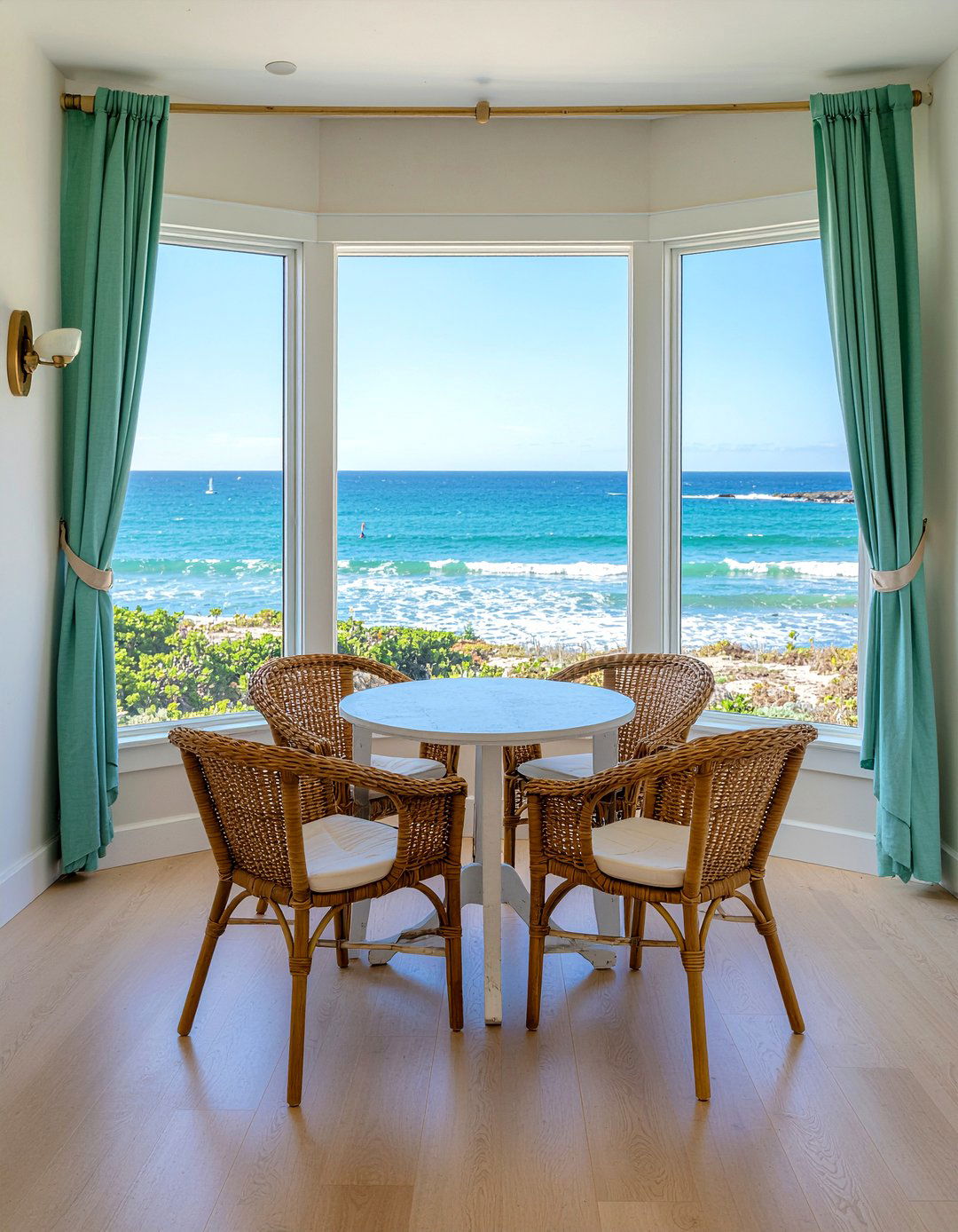 Coastal Breakfast Corner - 30 bay window dining ideas