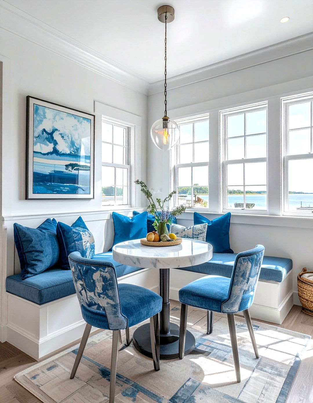 Coastal Breakfast Nook - 30 Nantucket dining room ideas