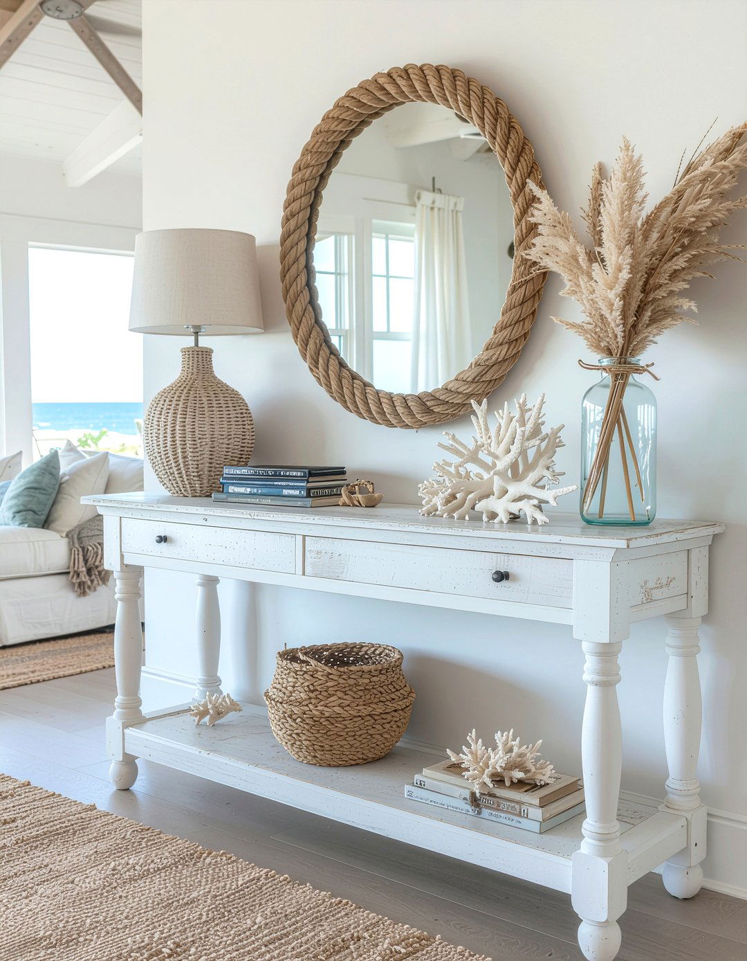 Coastal Console Table - 30 living room console table styling