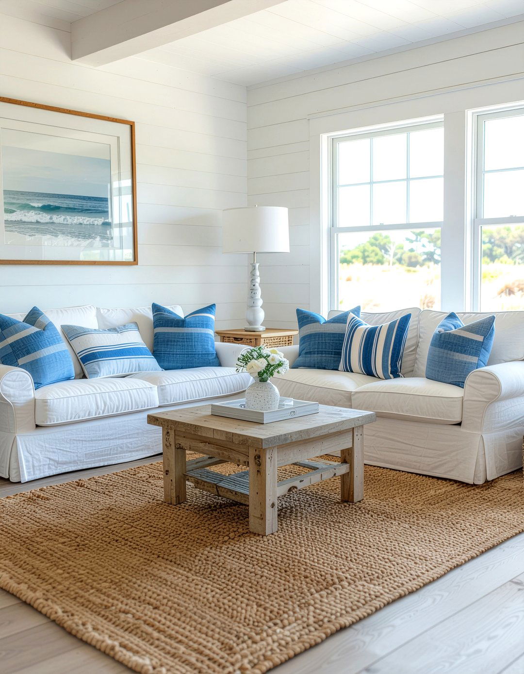 Coastal Cottage Living Room - 30 custom living room ideas