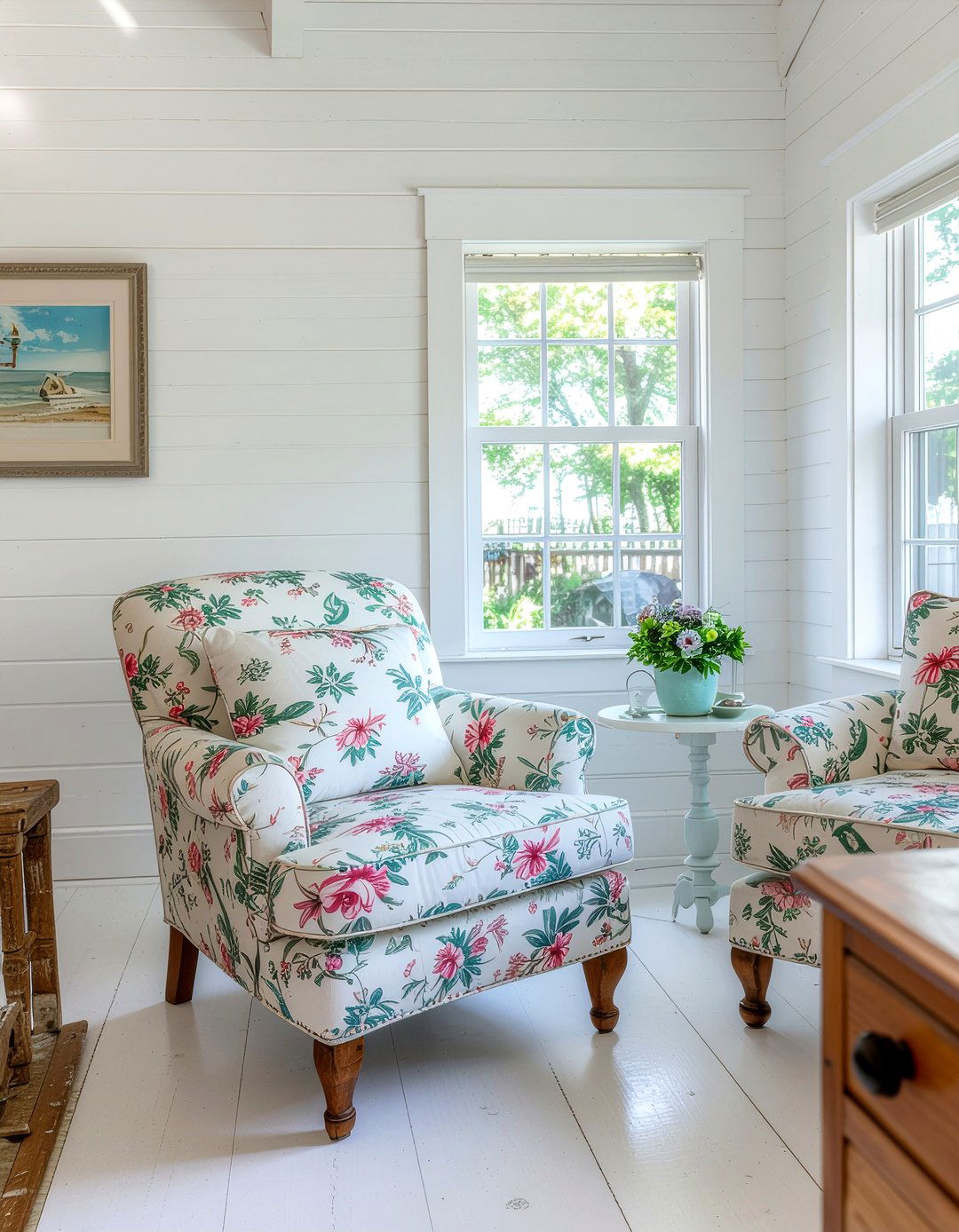 Coastal Cottage Living Room - 30 beach themed living room ideas