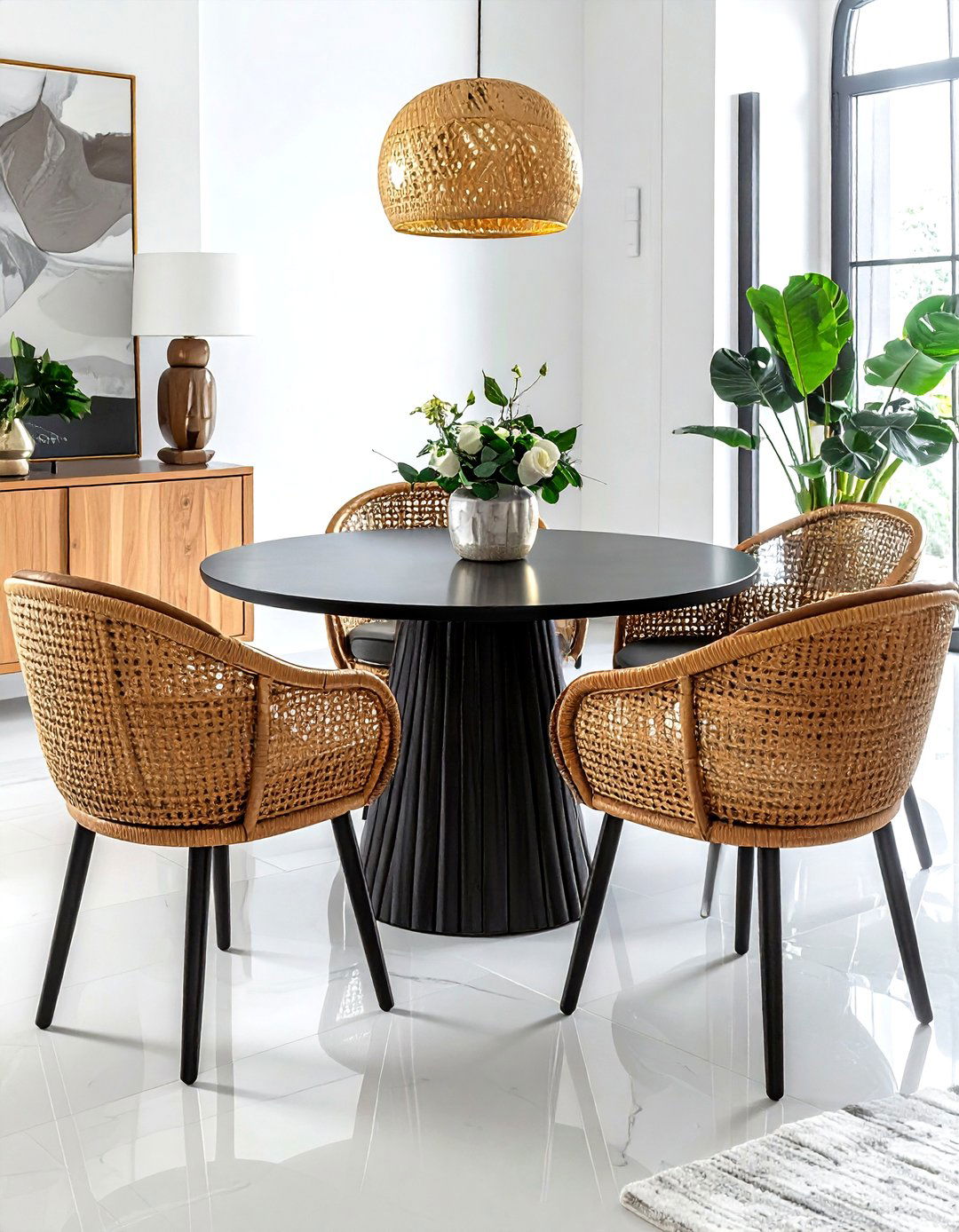 Coastal Cottage Wicker Furniture - 30 wicker dining room ideas