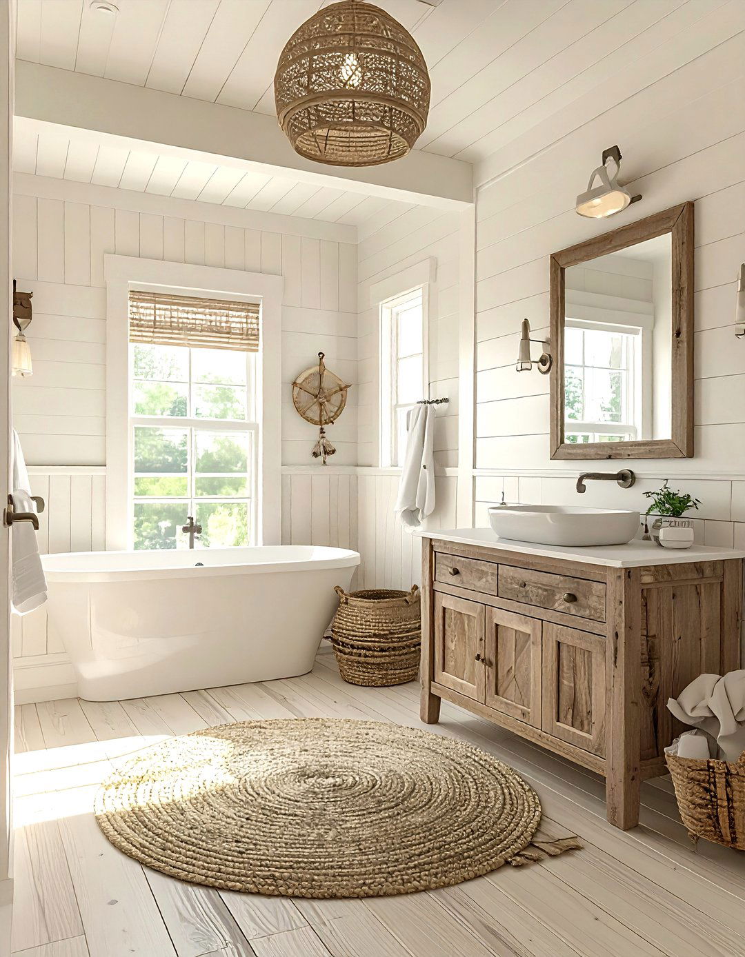 Coastal Cream Bathroom - 30 cream bathroom decor ideas
