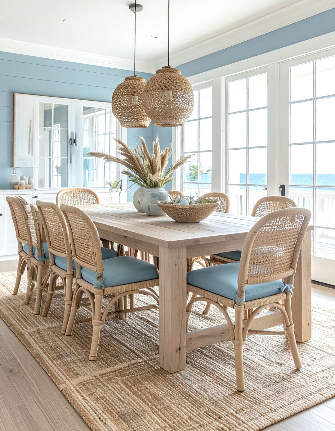 Coastal Dining Room - 30 tailored dining room ideas