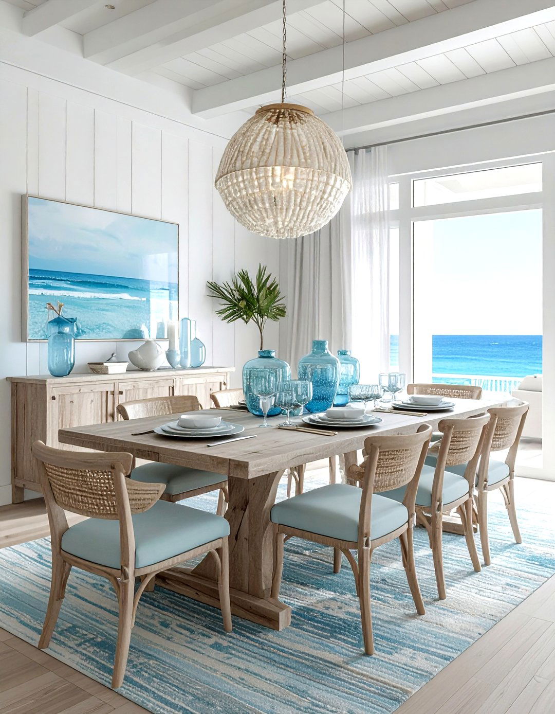 Coastal Dining Room - 30 dining room dimmer ideas
