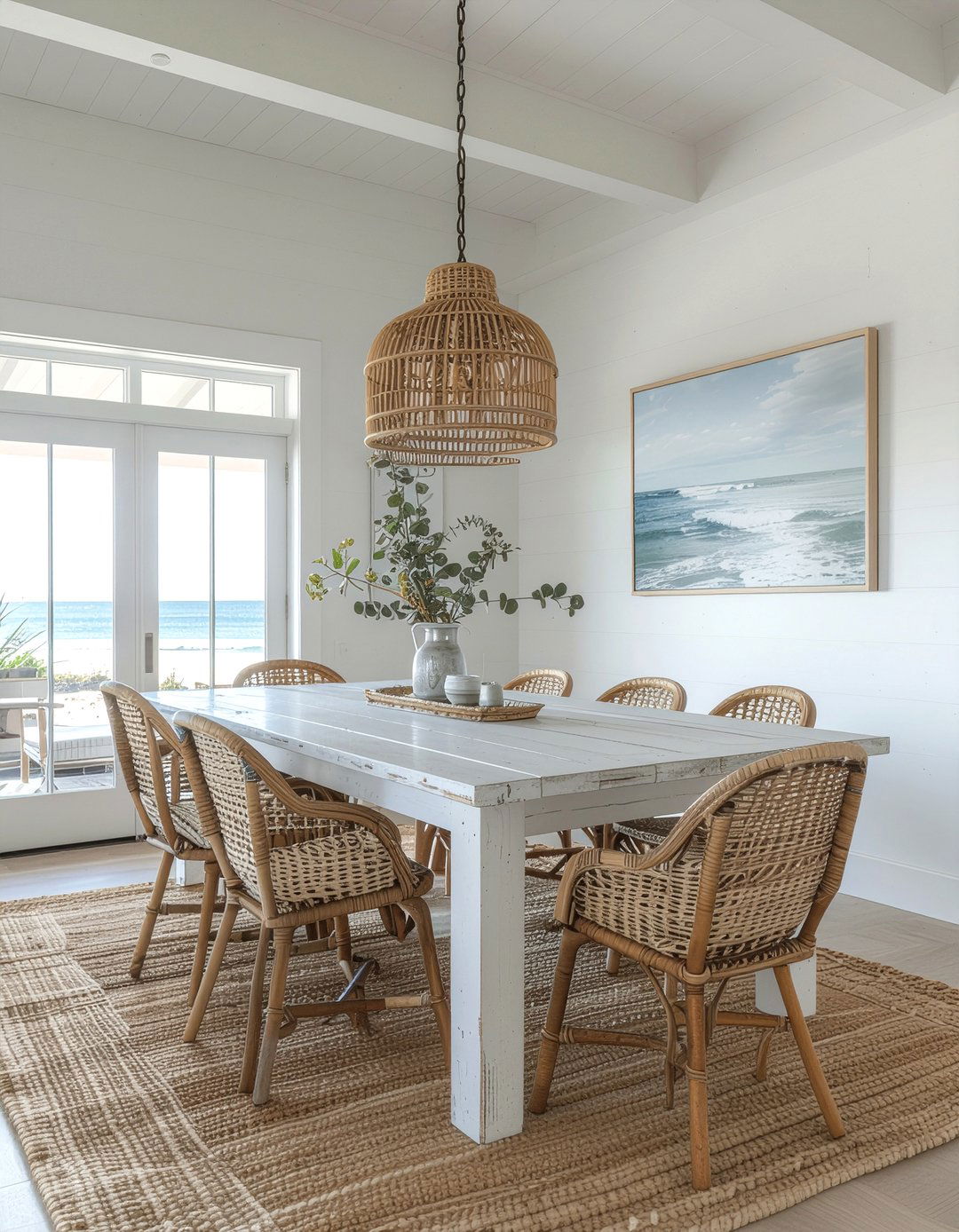 Coastal Dining Room - 30 dining room furniture layout ideas