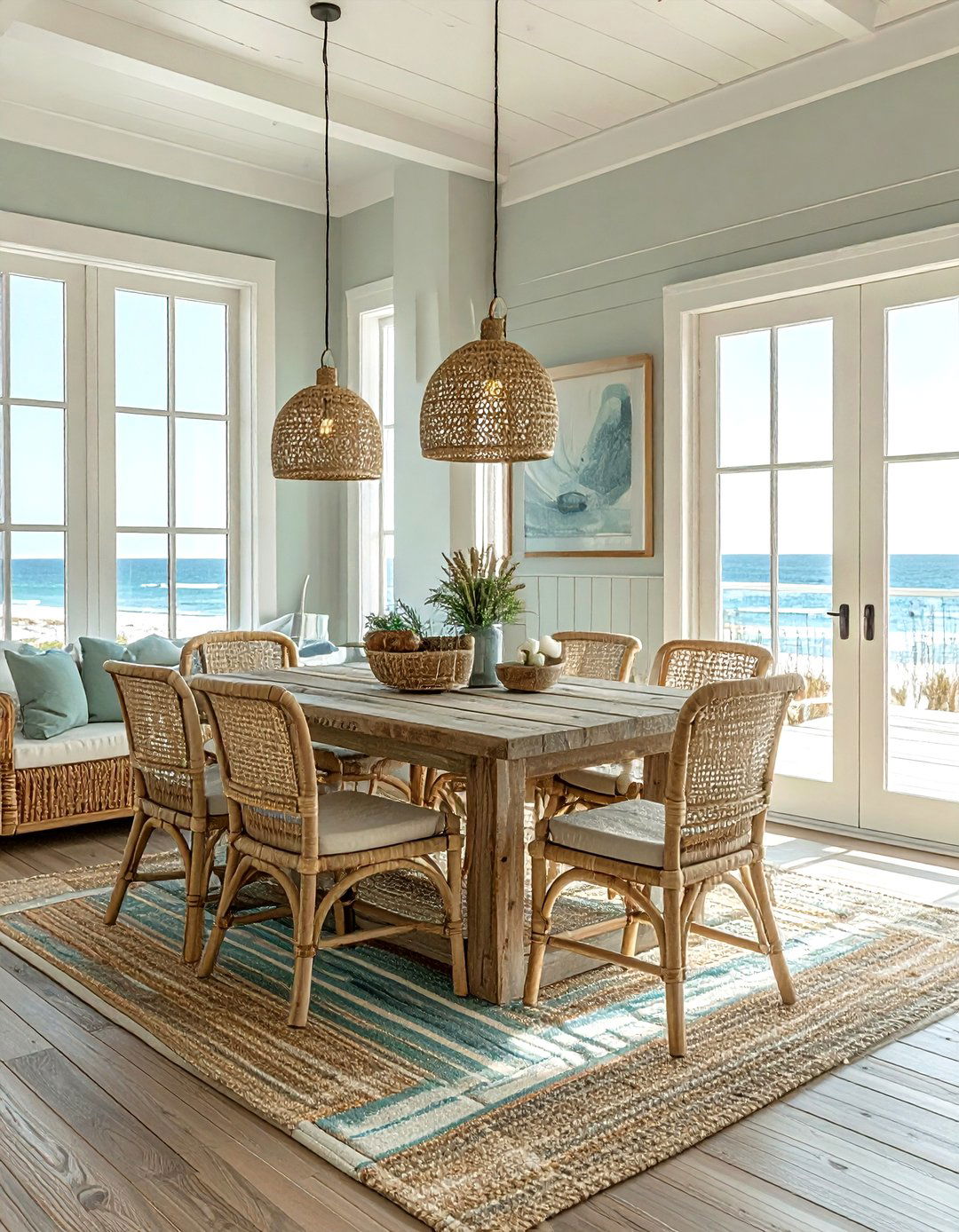 Coastal Dining Room - 30 feature dining room ideas