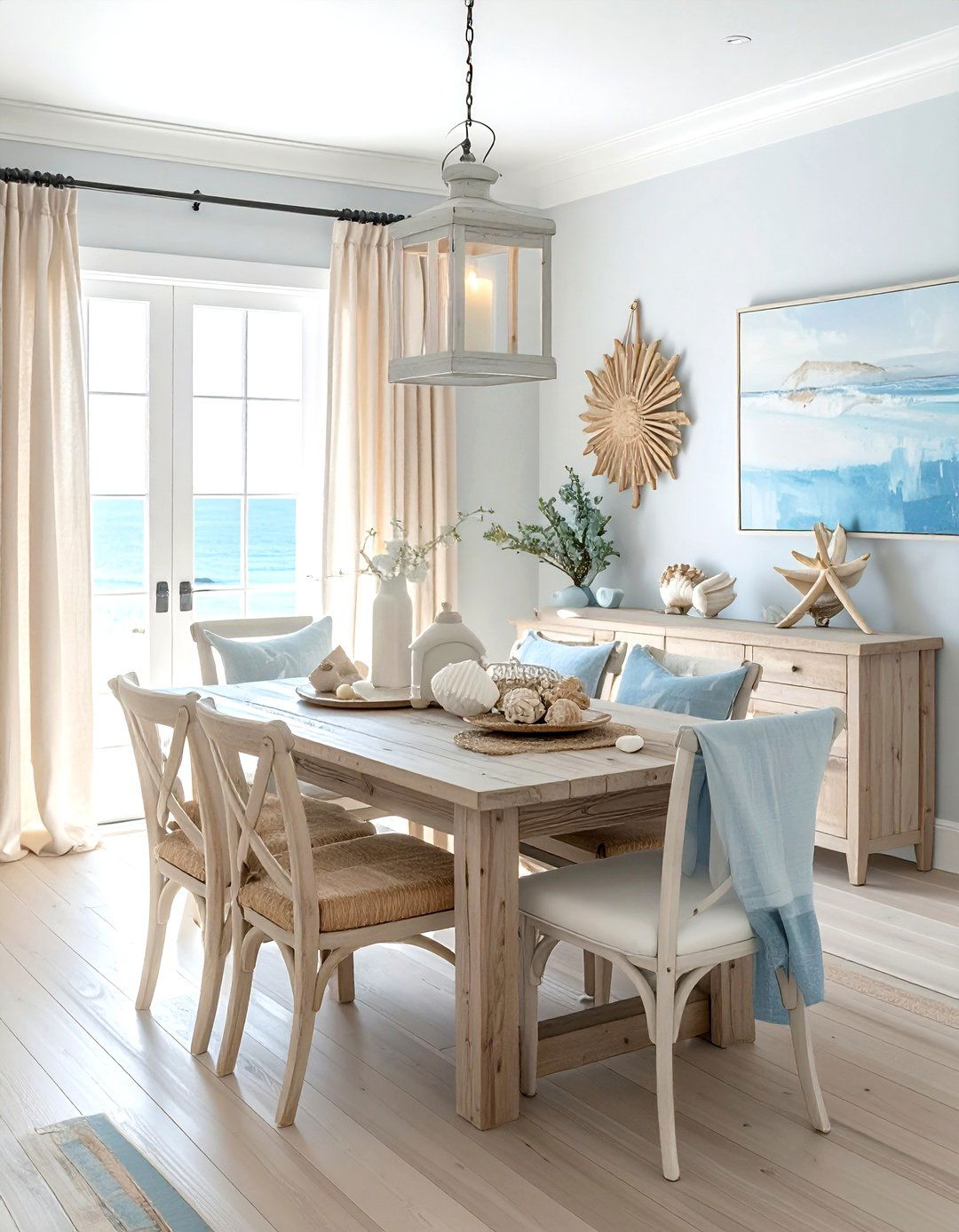 Coastal Dining Room - 30 lantern chandelier dining room ideas