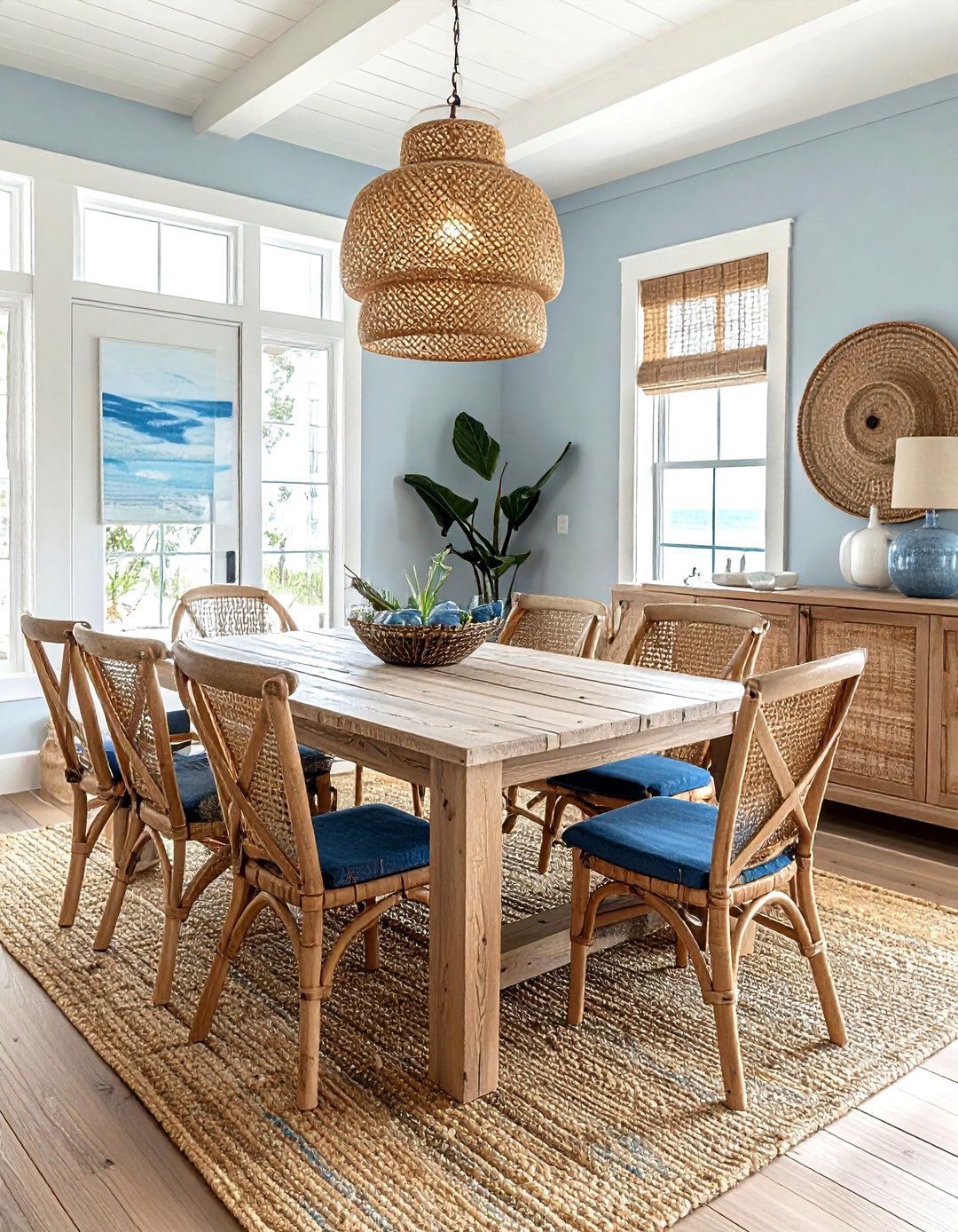 Coastal Dining Room - 30 model home dining room ideas