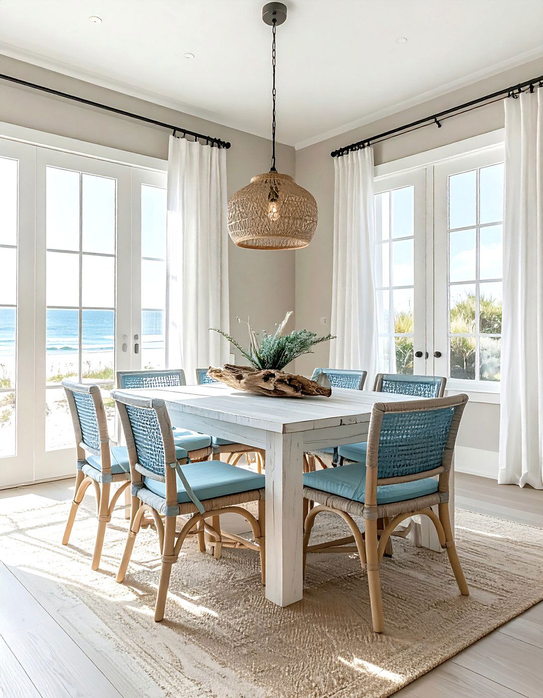 Coastal Dining Room - 30 rectangular dining room ideas
