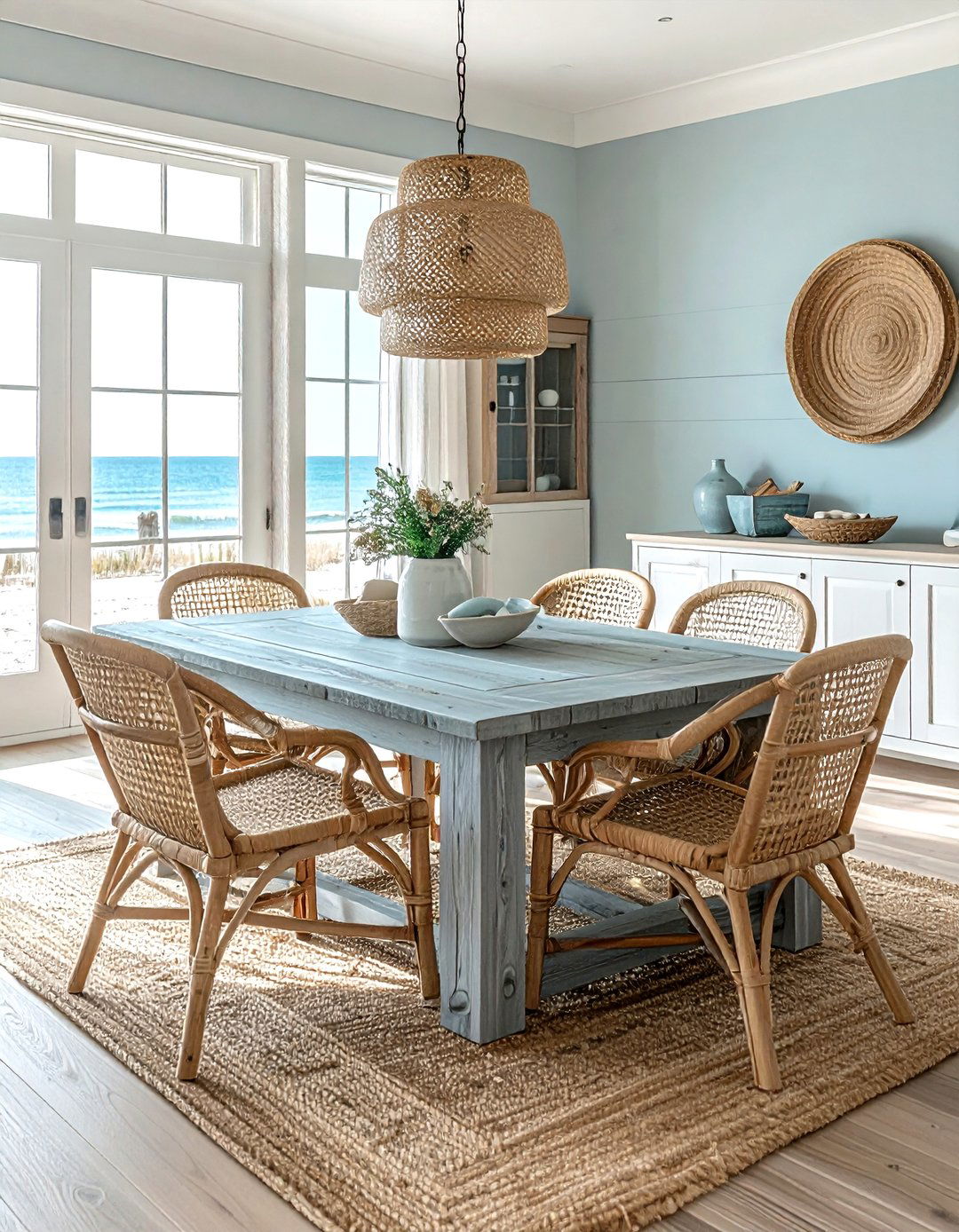 Coastal Dining Room - 30 refreshed dining room ideas