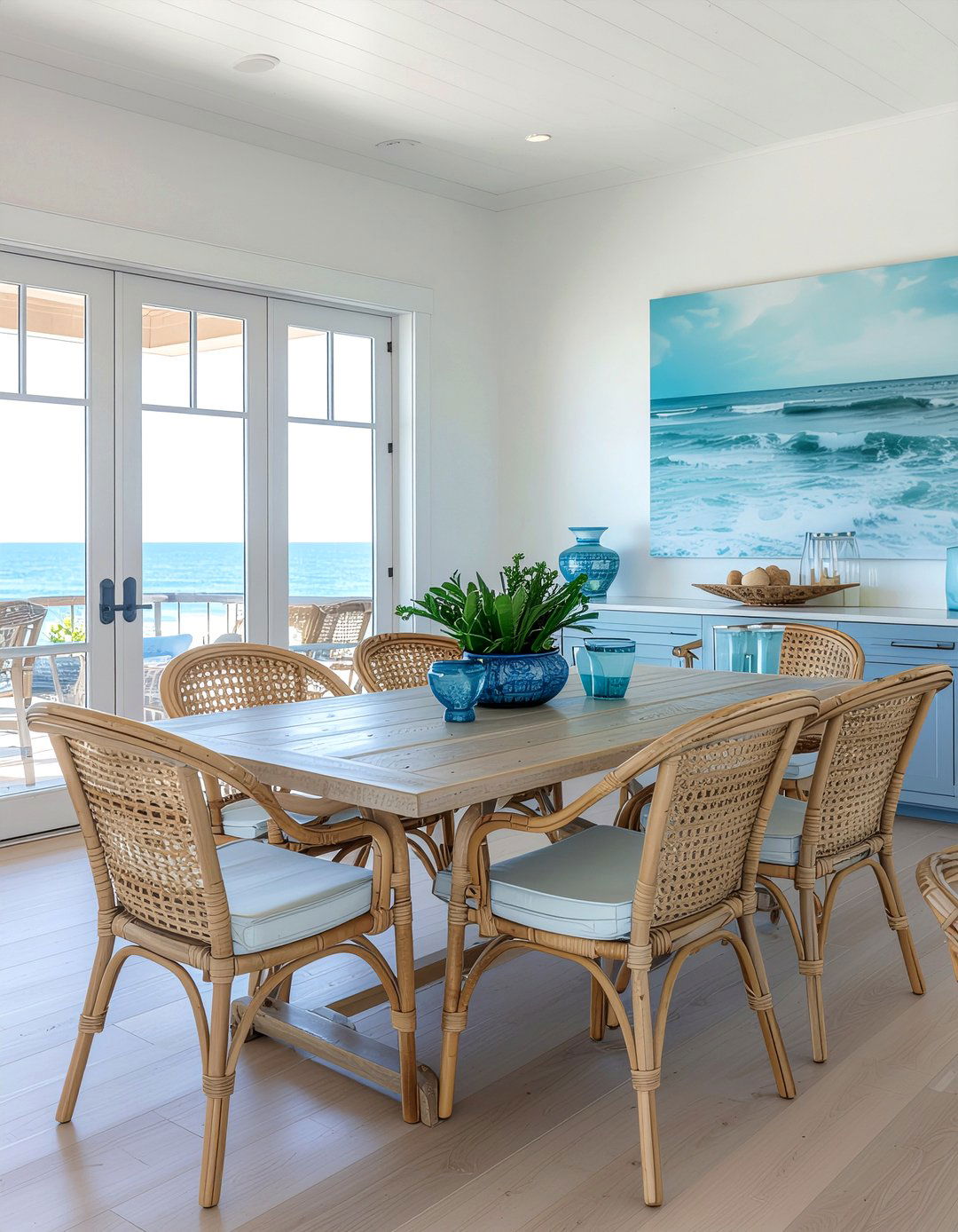 Coastal Dining Room Setup - 30 dining room Sunday dinner ideas