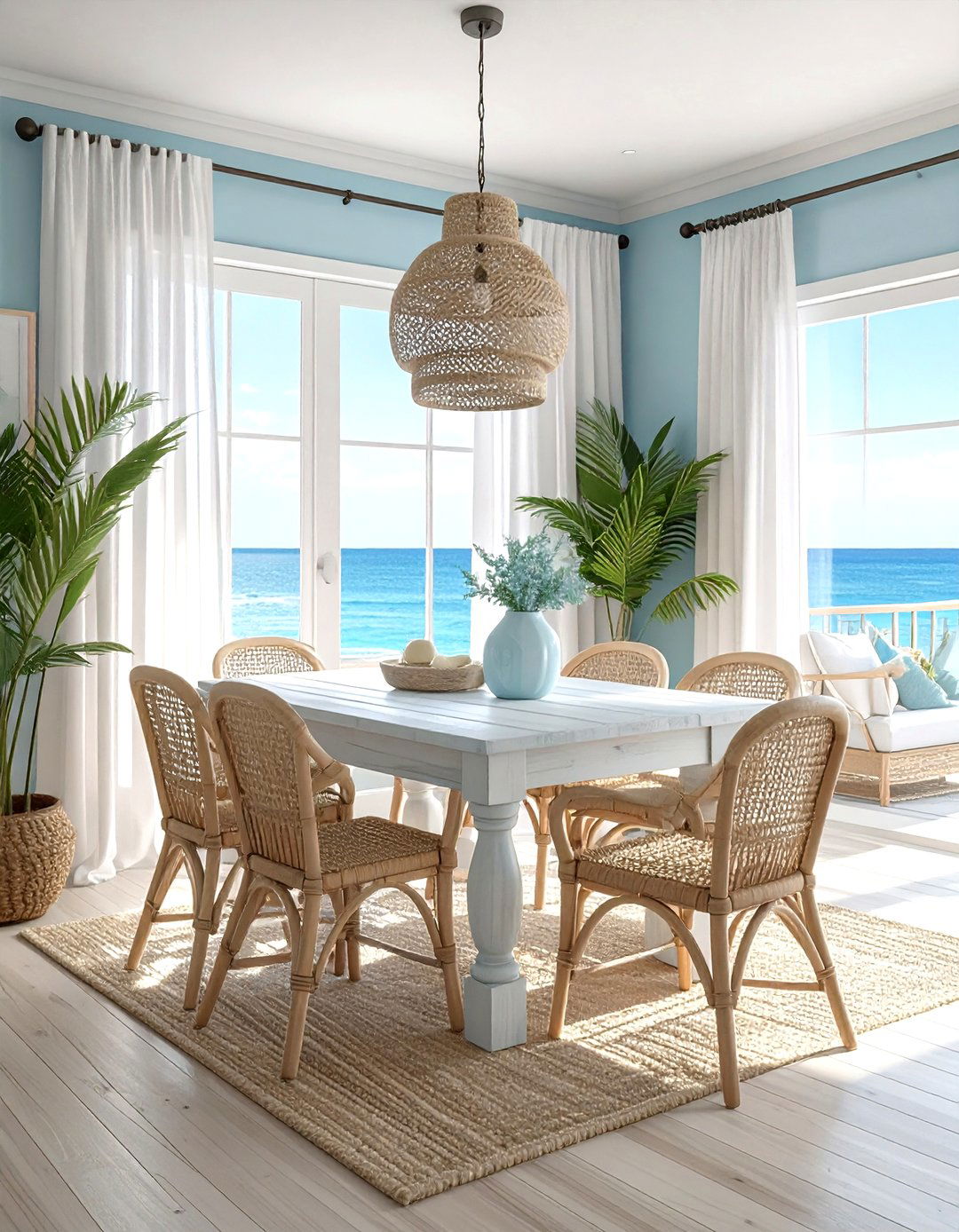 Coastal Dining Room Setup - 30 dining room floor plan ideas