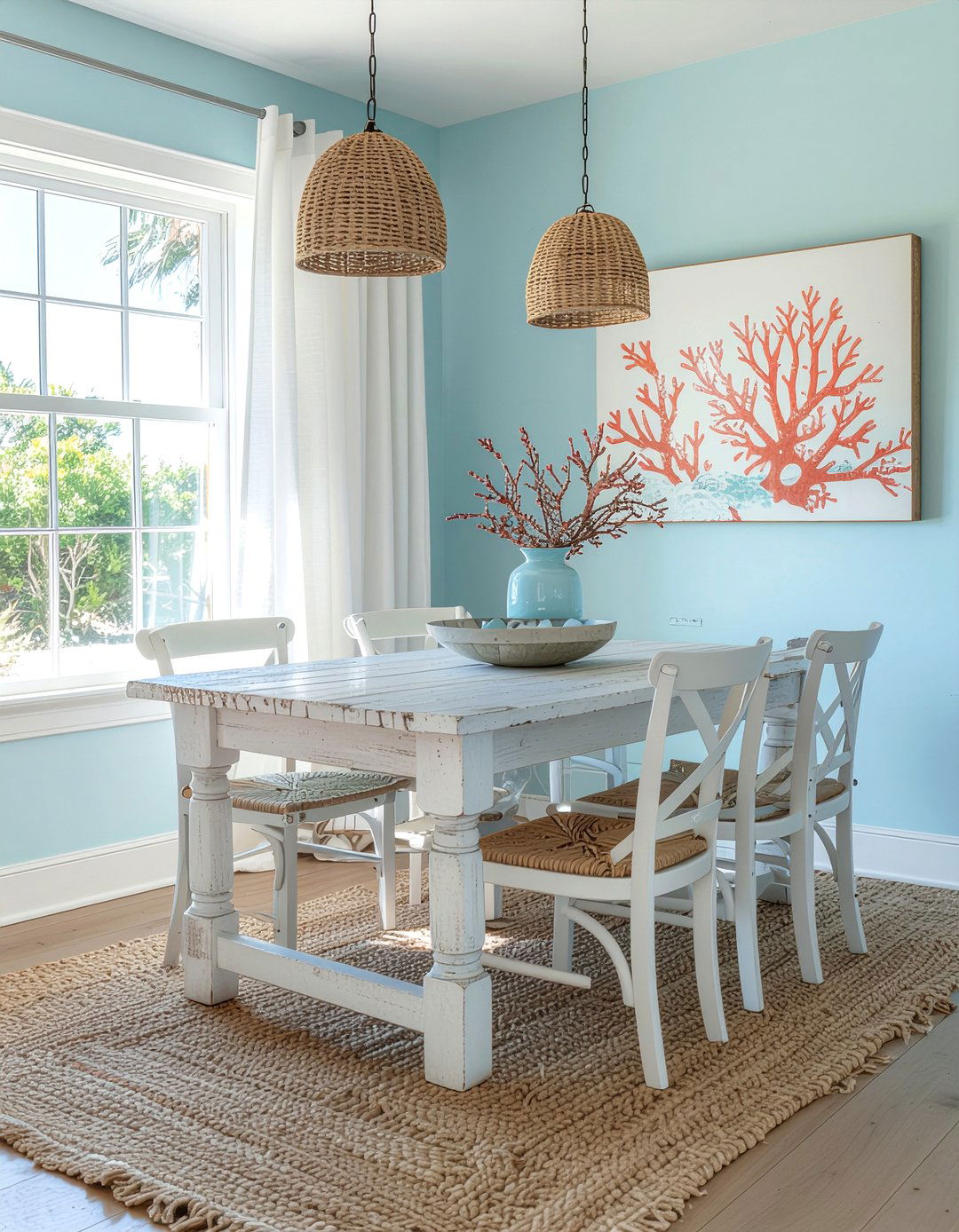 Coastal Dining Room With Rust Accents - 30 rust dining room ideas