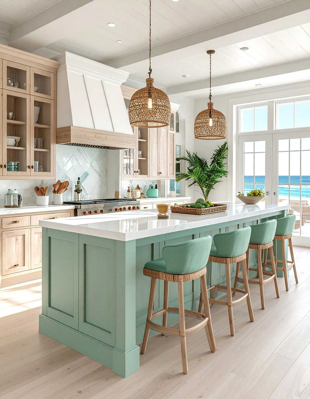 Coastal Dry Bar - 30 dining room dry bar ideas