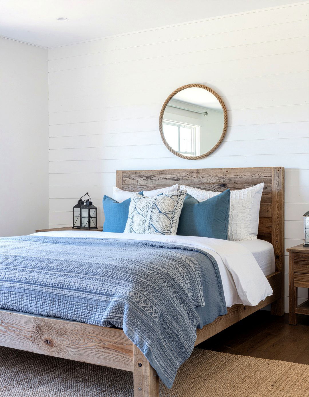 Coastal Farmhouse Bedroom - 30 ocean themed bedroom ideas