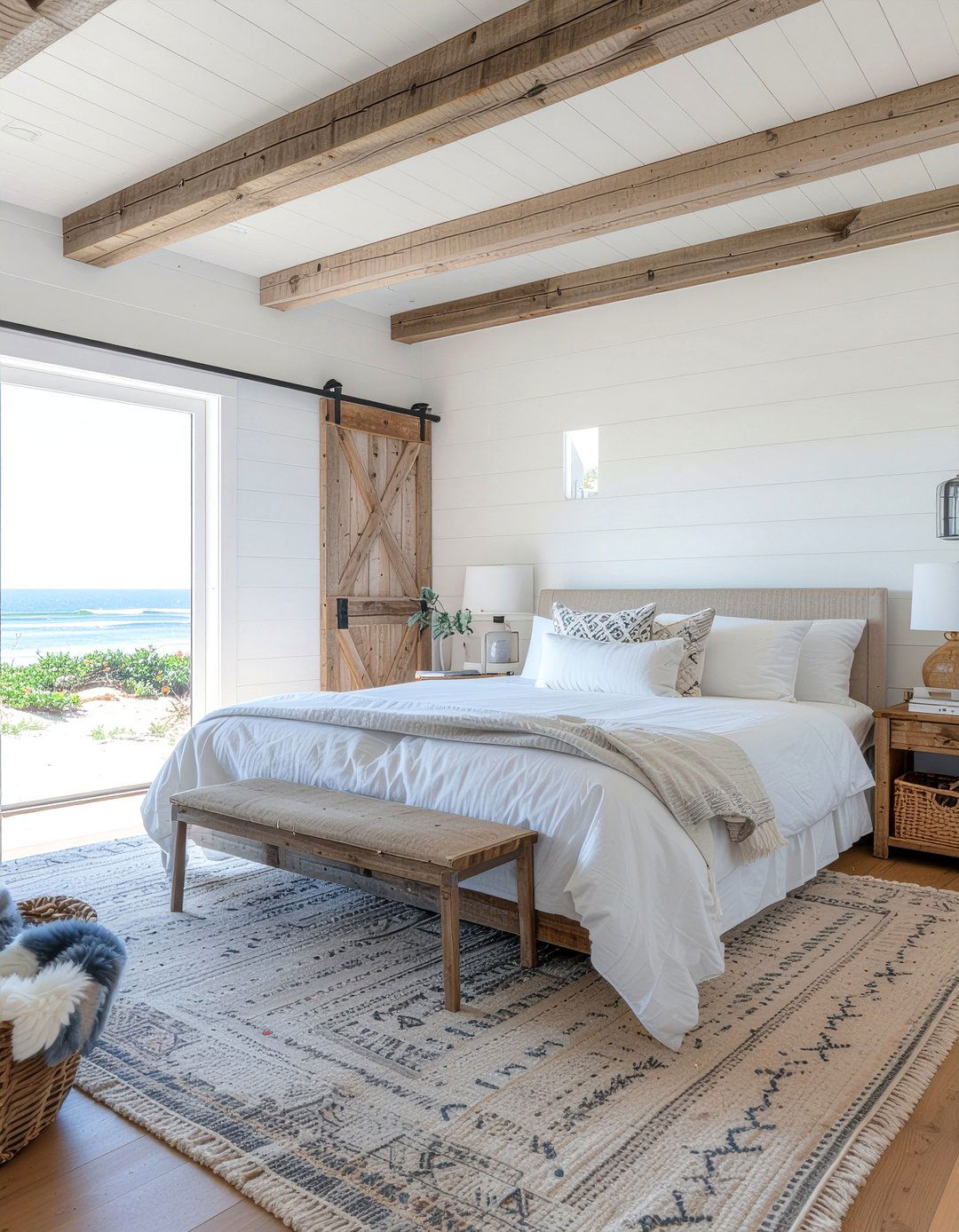 Coastal Farmhouse Bedroom - 30 beach house bedroom ideas