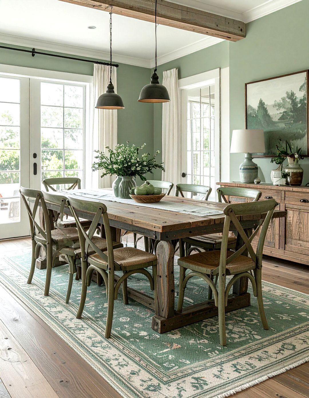 Coastal Farmhouse Dining Room - 30 Hamptons dining room ideas