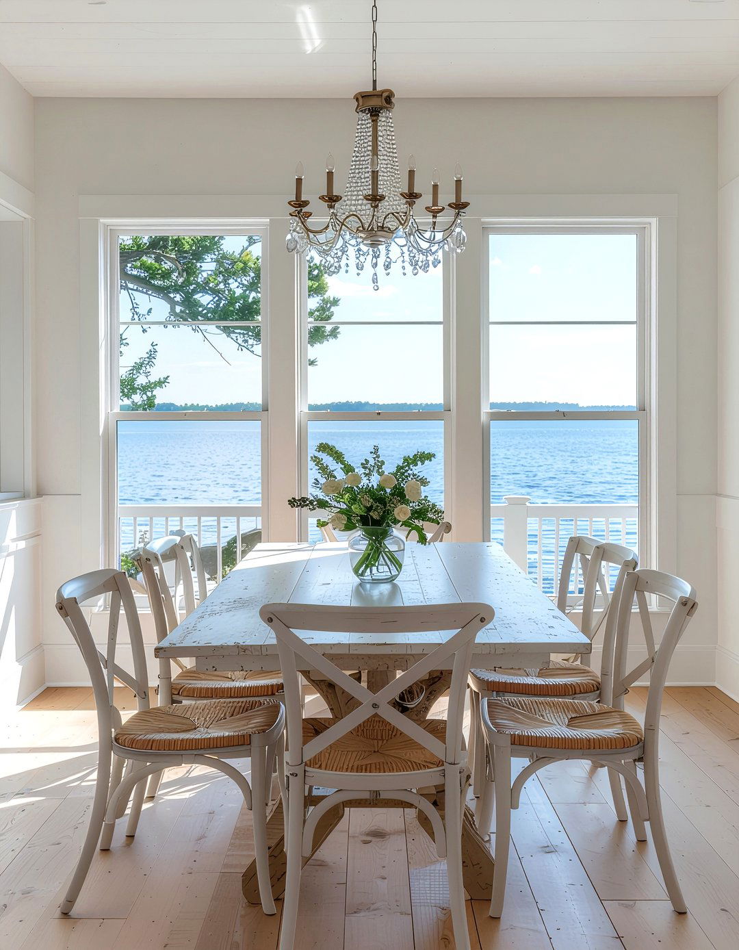Coastal Farmhouse Dining Room - 30 lakeside dining room ideas